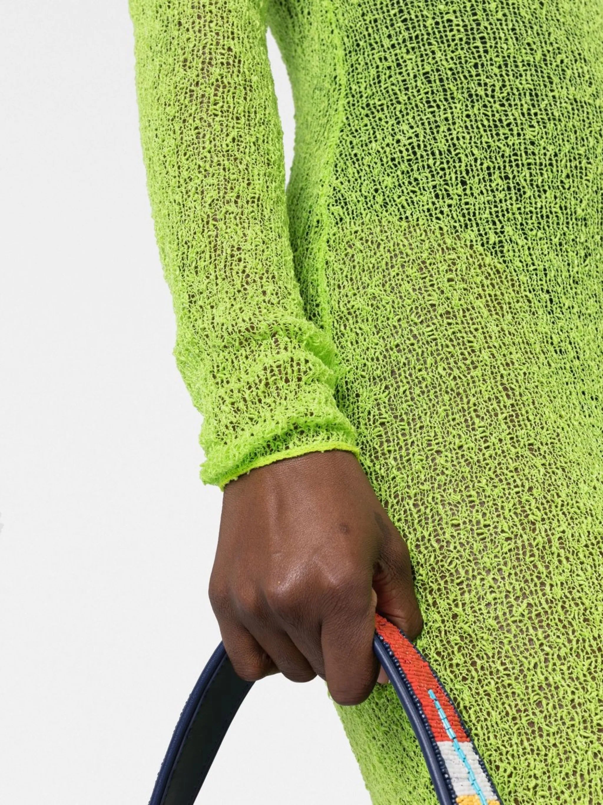 Andy sheer knitted minidress