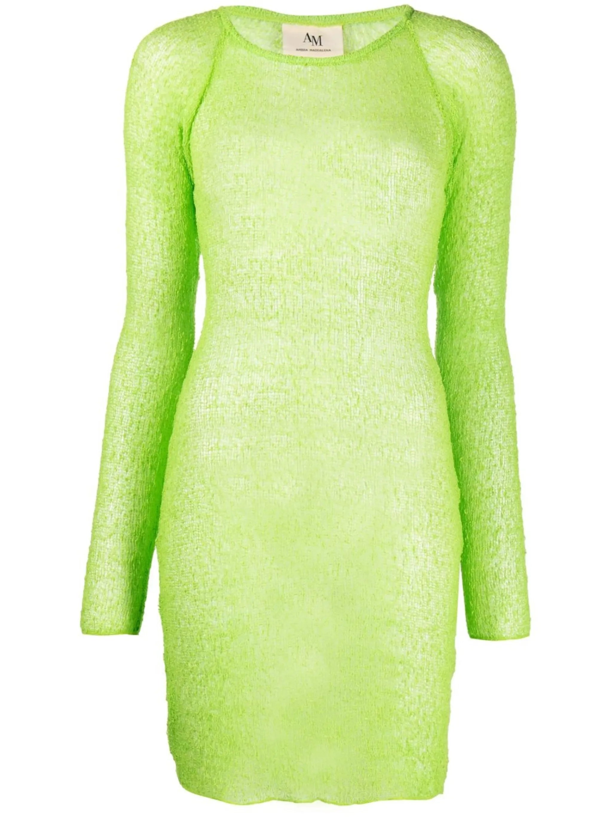 Andy sheer knitted minidress