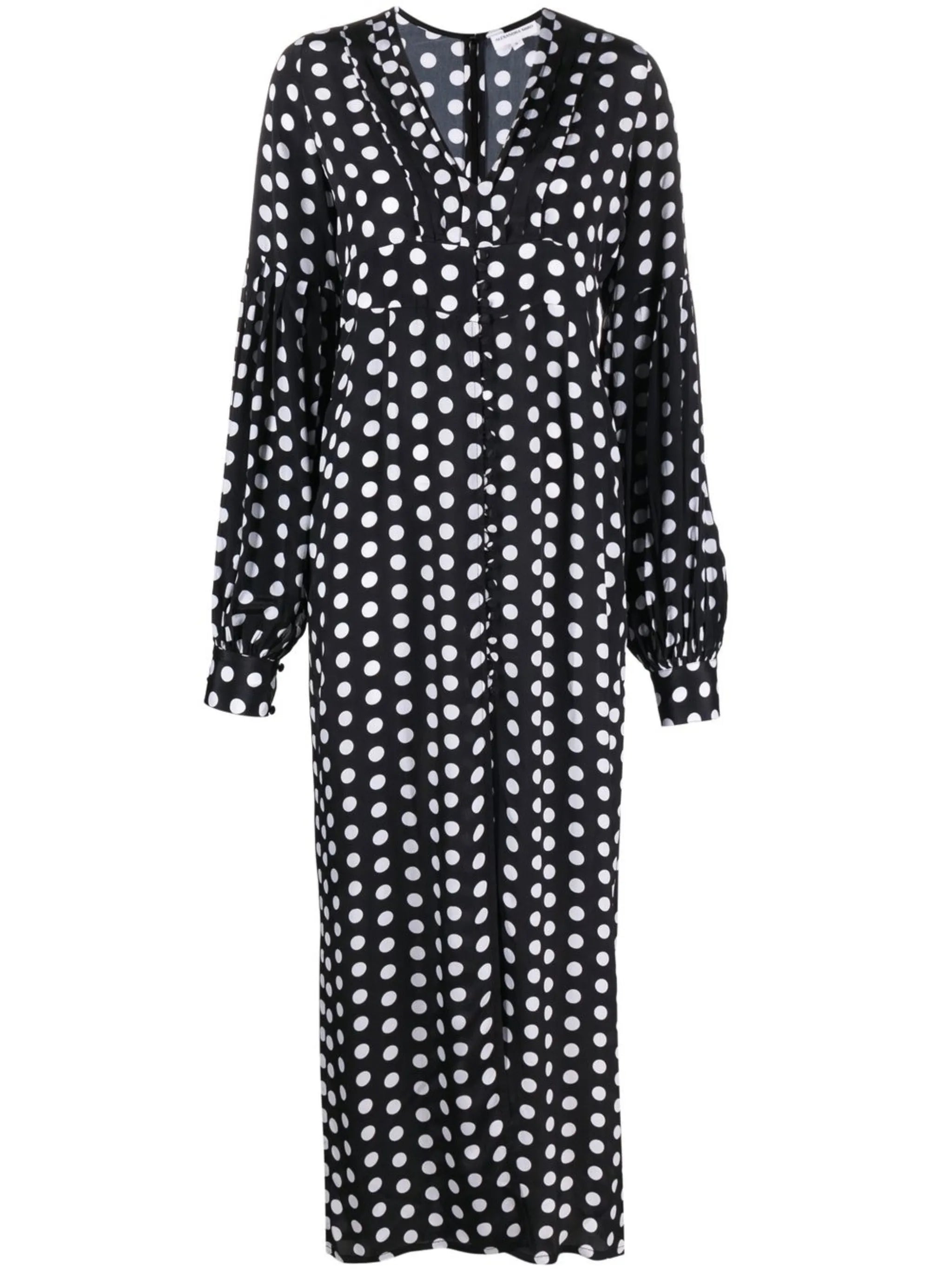 Gaia polka-dot buttoned dress