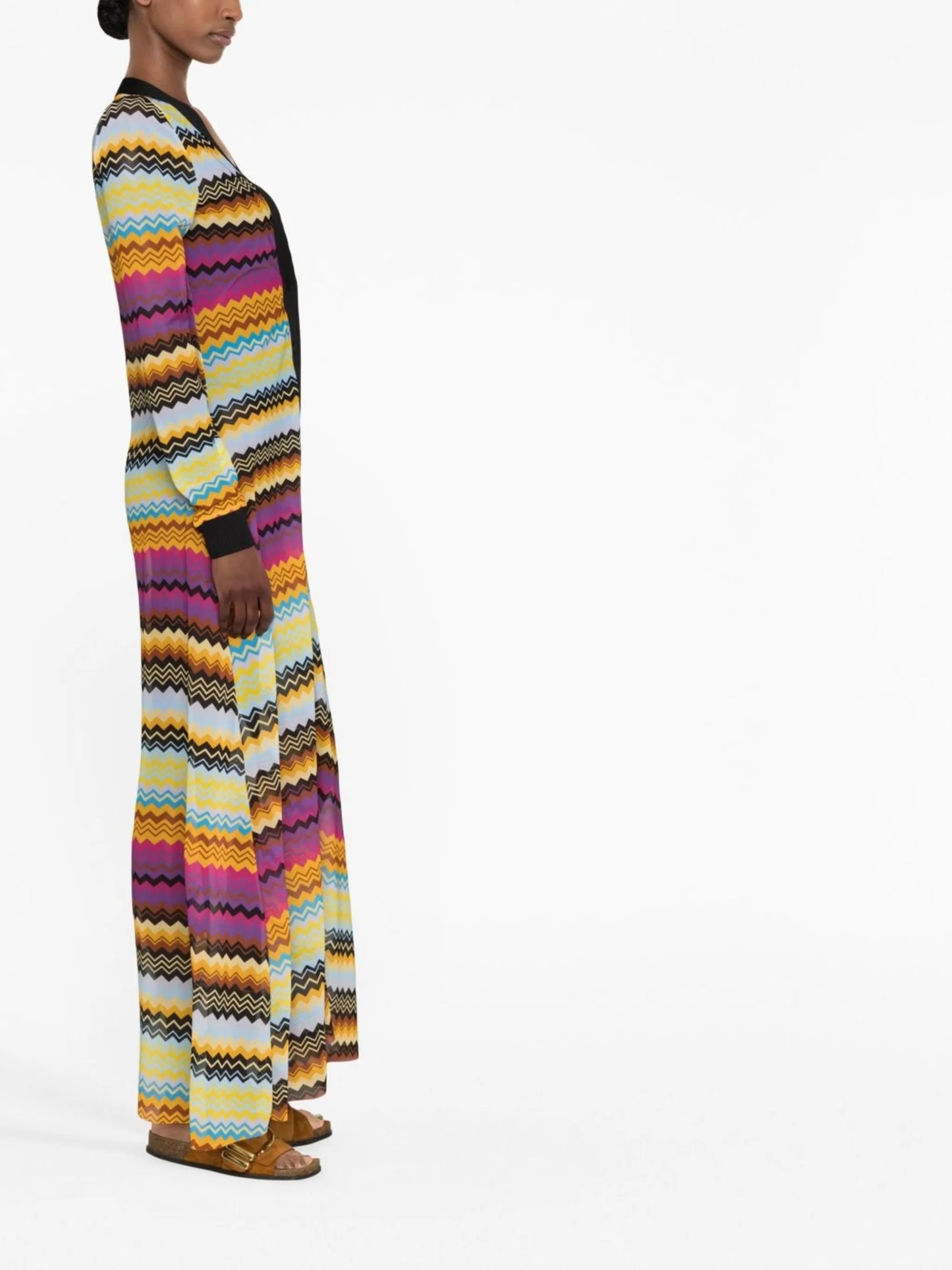 zig-zag knitted maxi dress