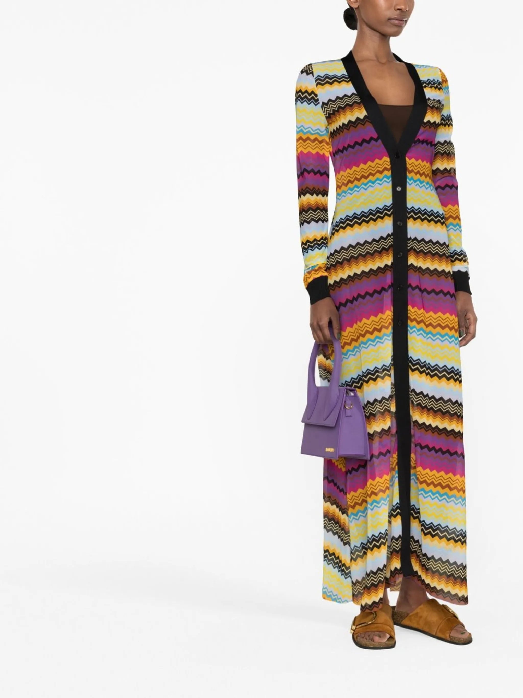 zig-zag knitted maxi dress
