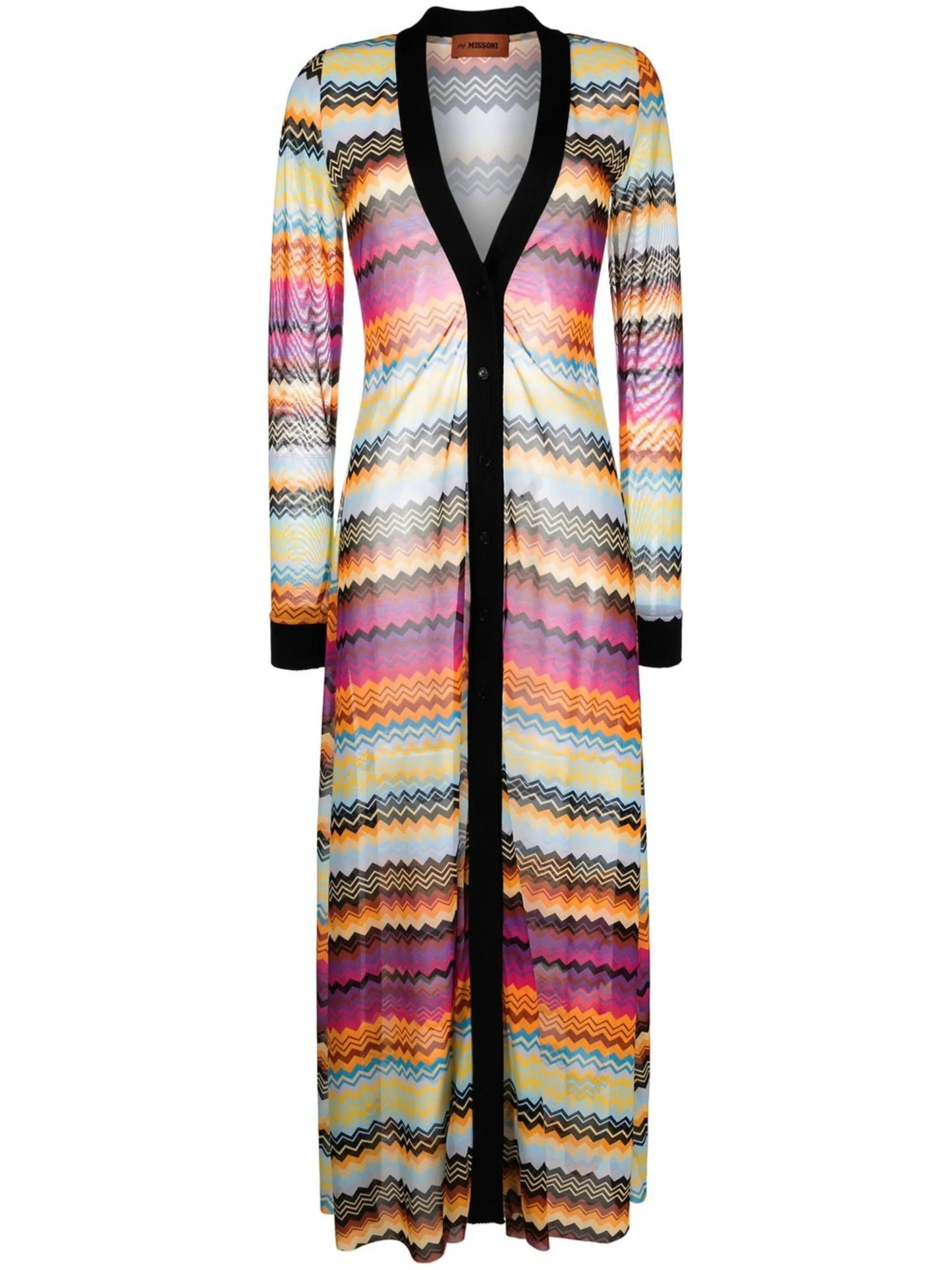 zig-zag knitted maxi dress