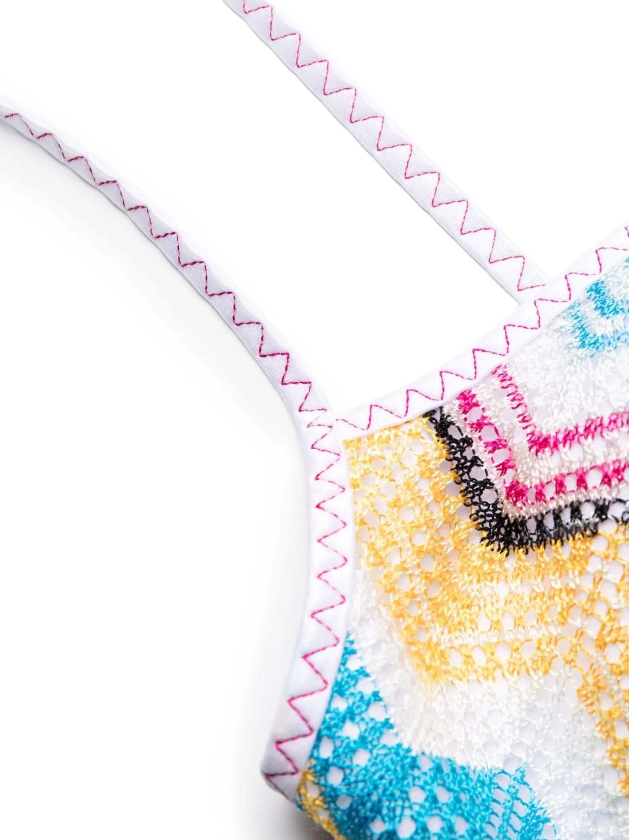 zigzag-pattern knitted bikini