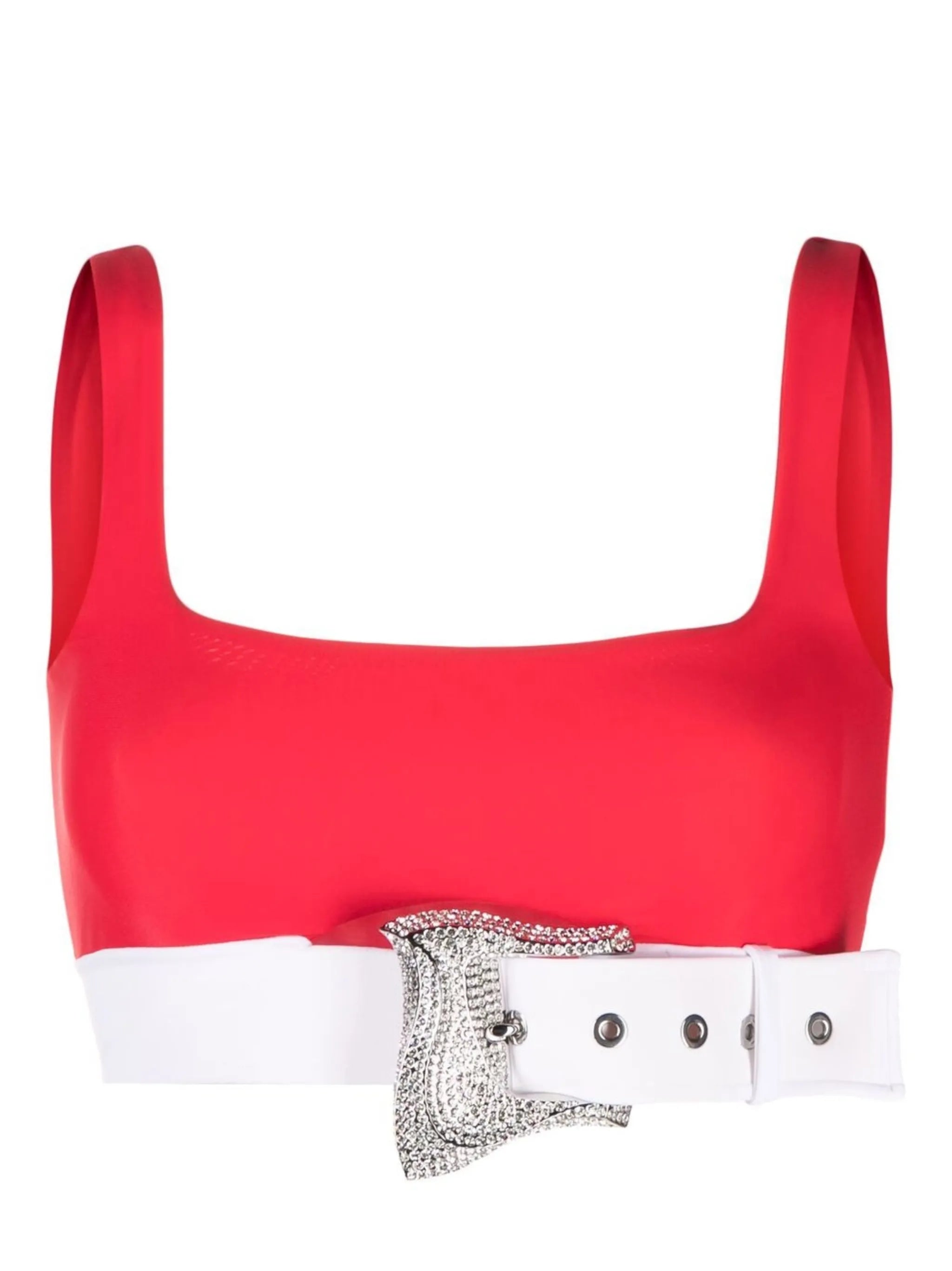 Patricia buckle-detail bikini top
