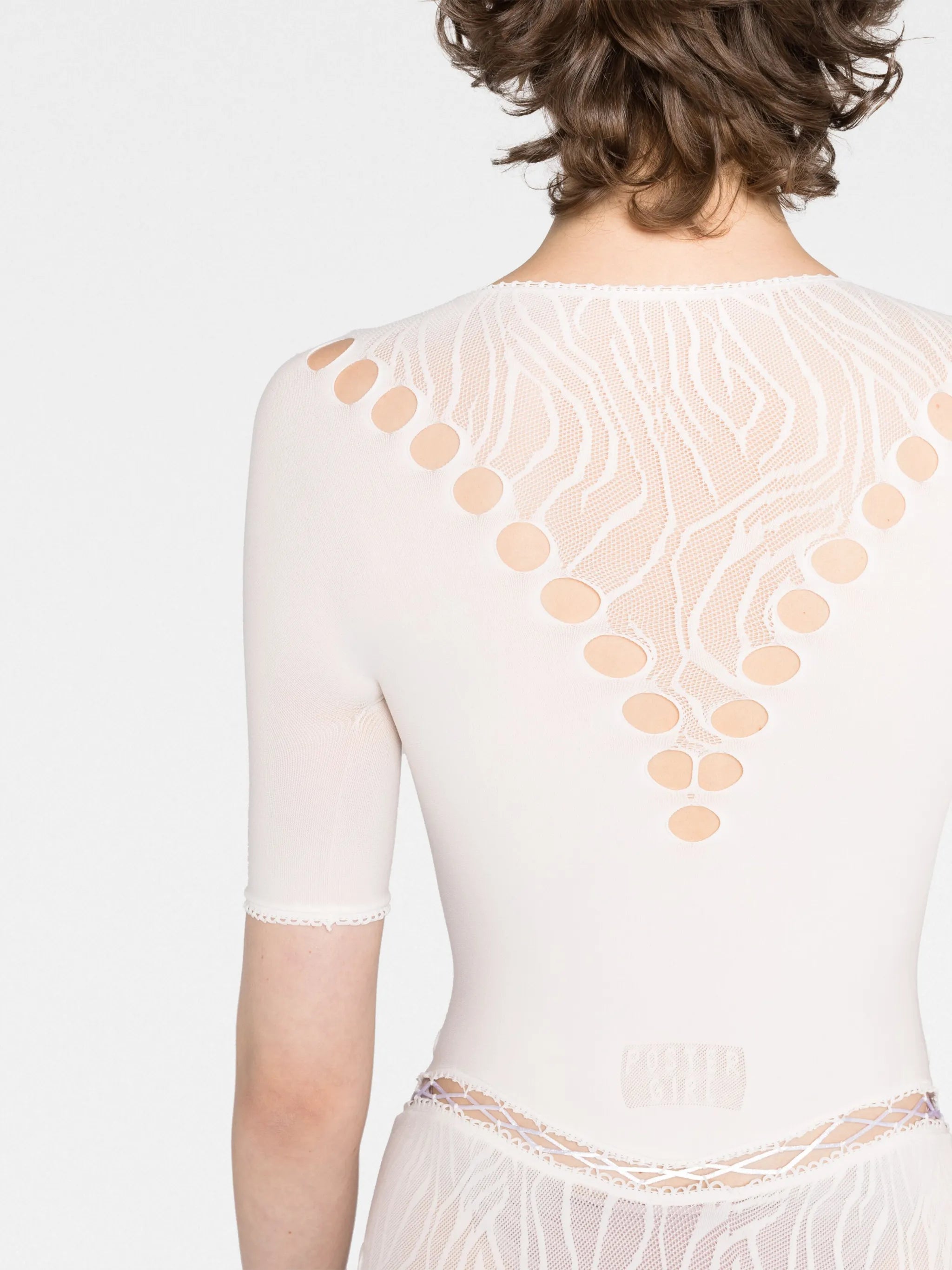 cut-out lace-up mini dress