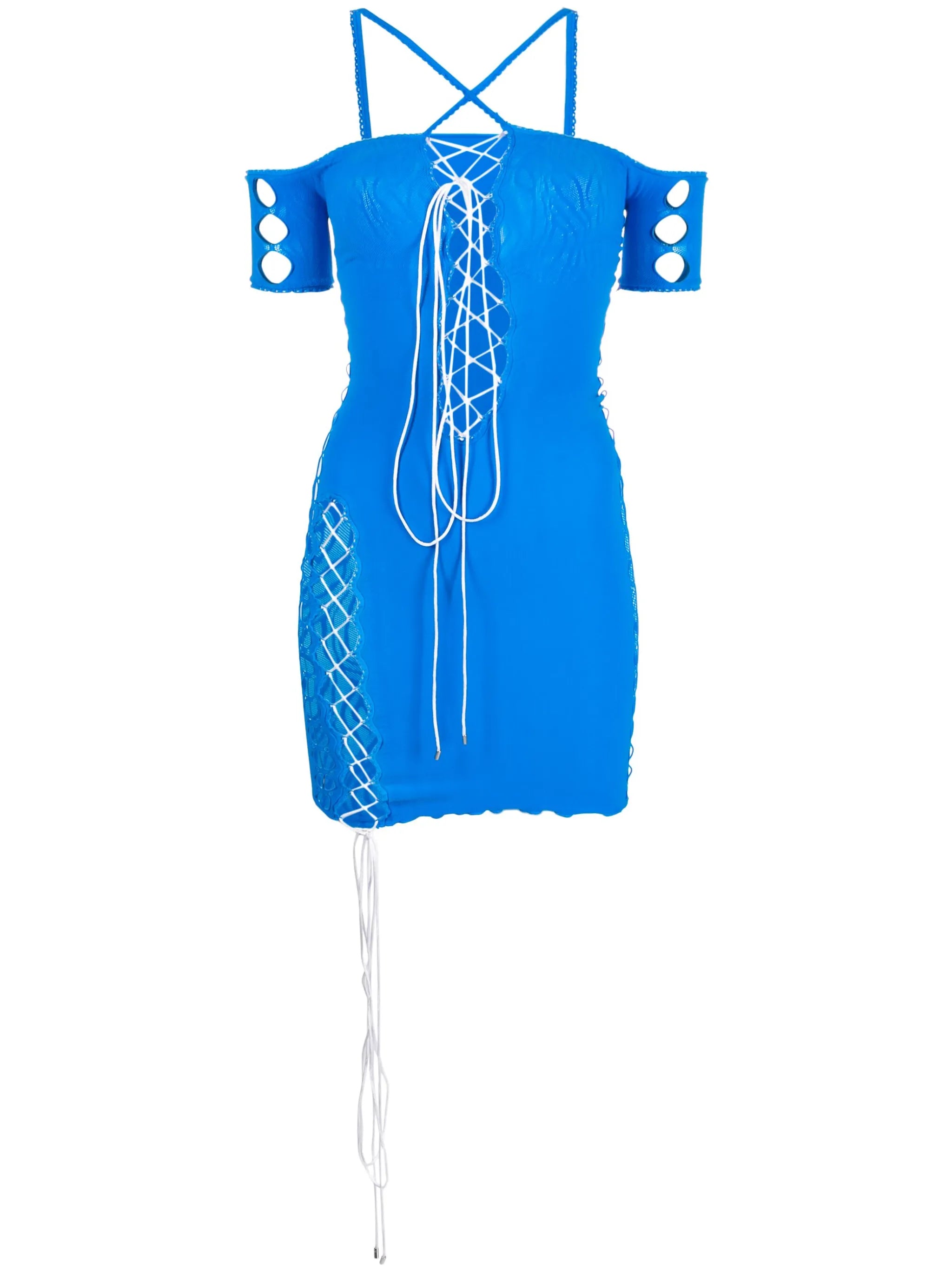 cut-out off-shoulder mini dress