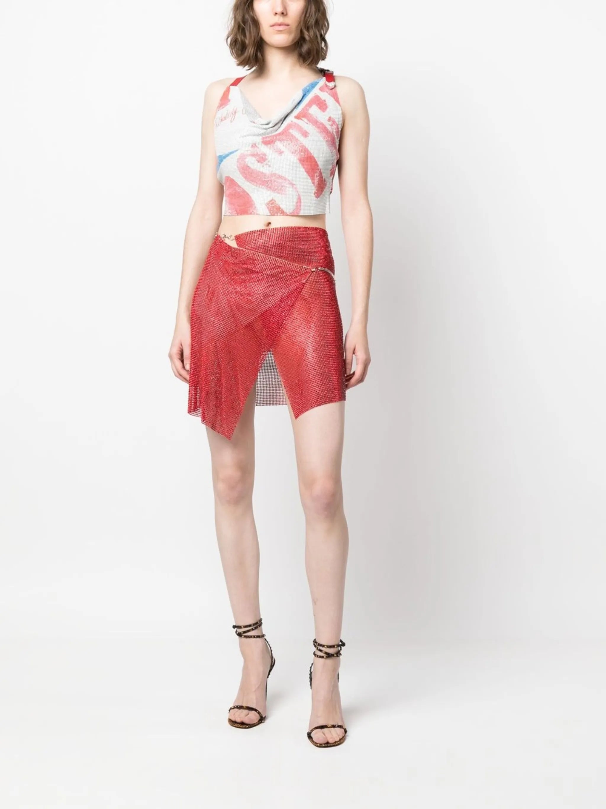 mesh-chain cropped top
