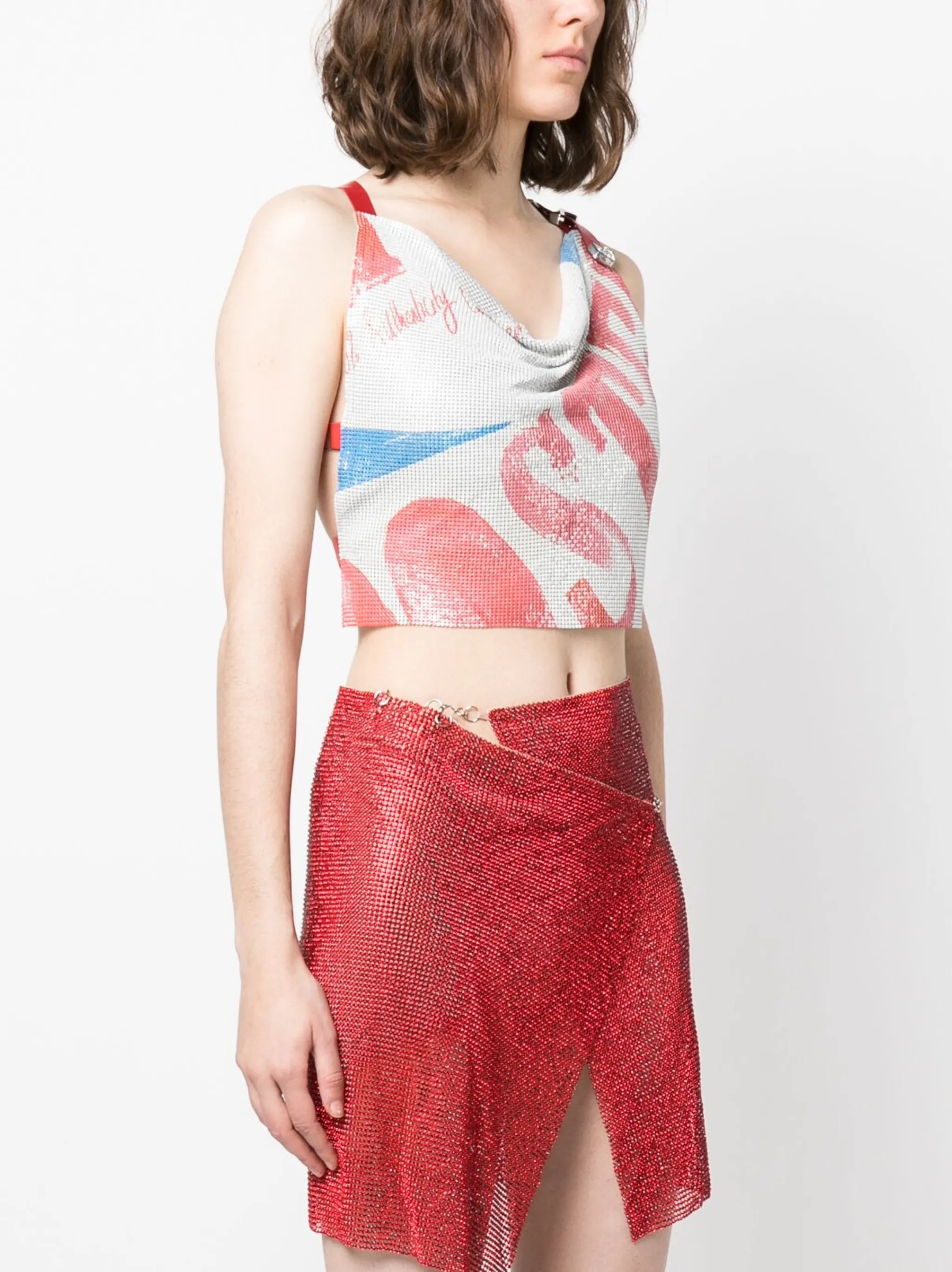 mesh-chain cropped top