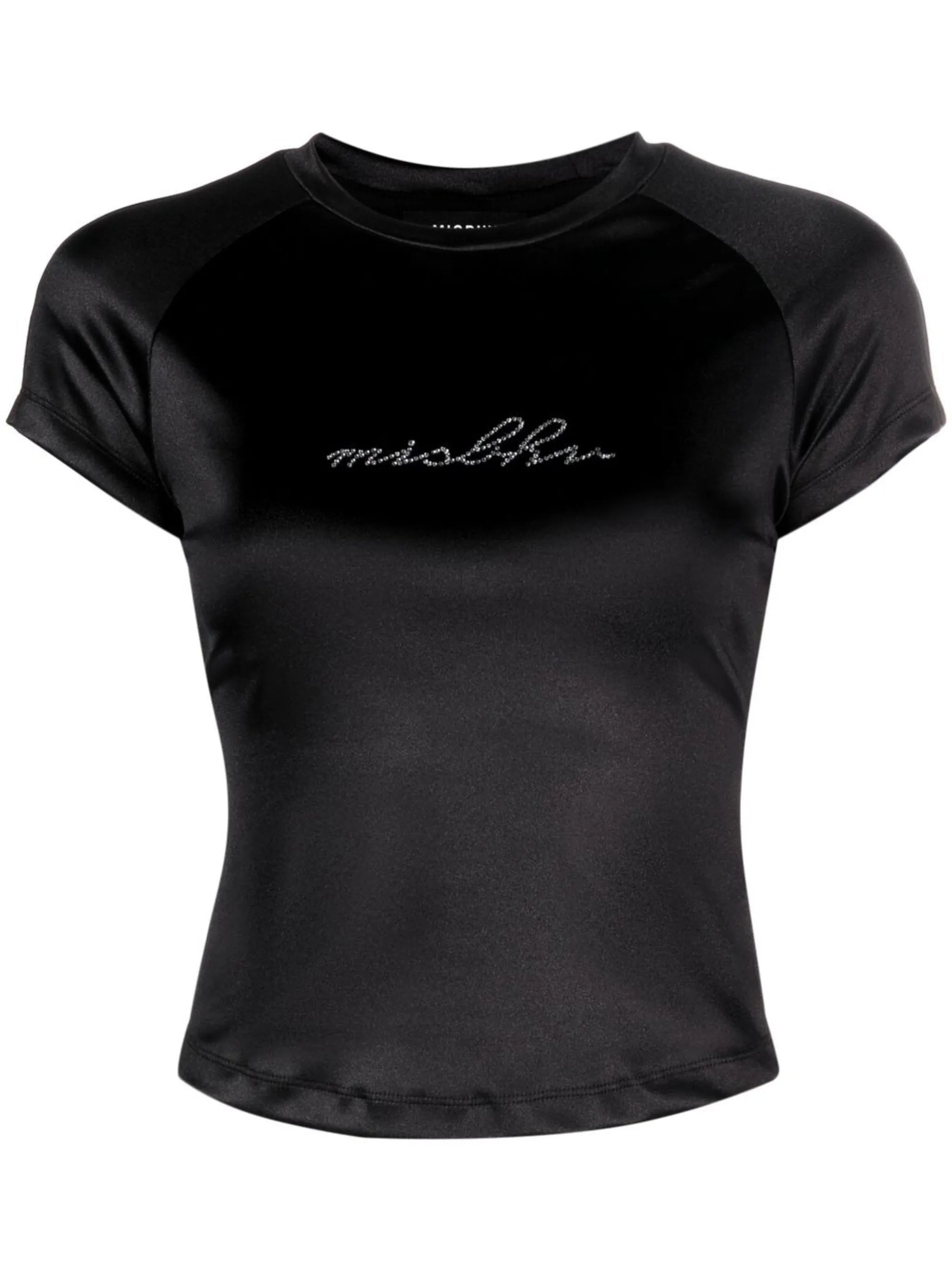 crystal-embellished logo top