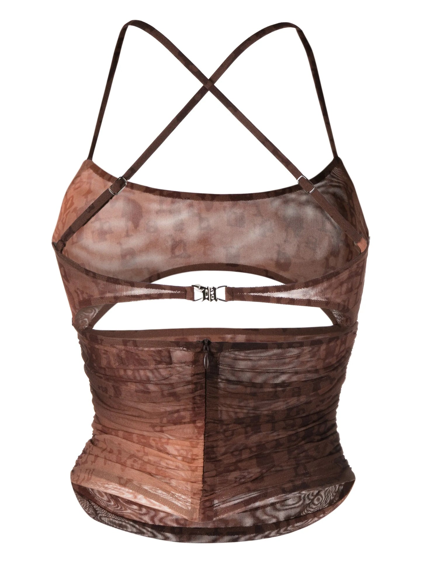corset-style cropped top