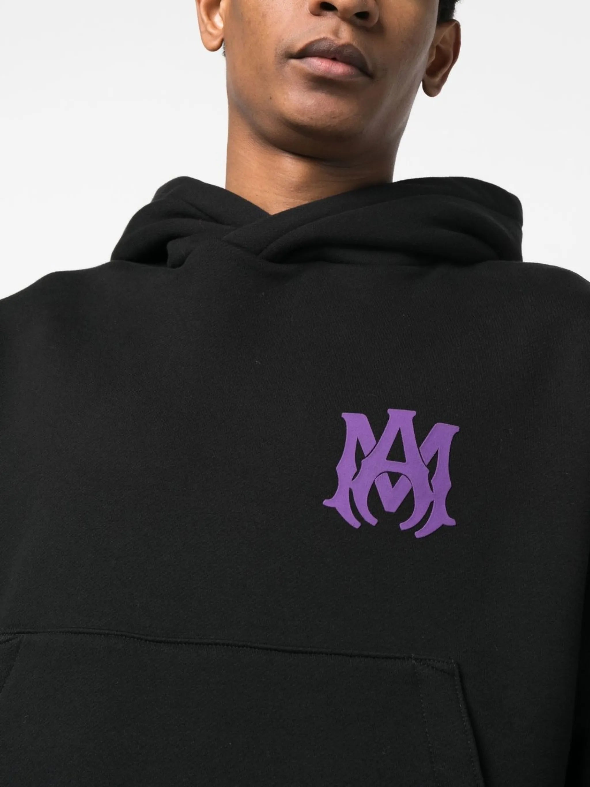 logo-print cotton hoodie