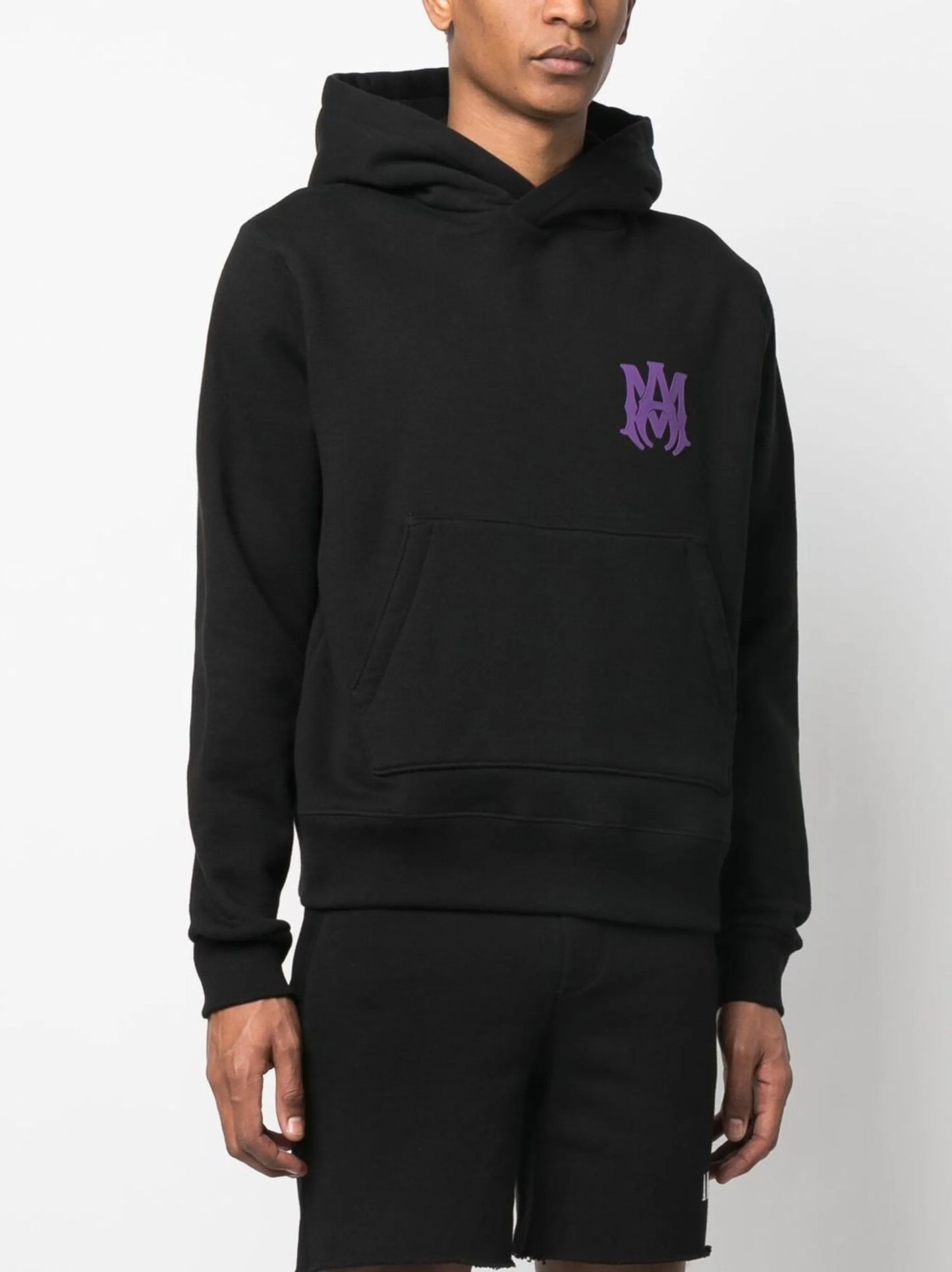 logo-print cotton hoodie