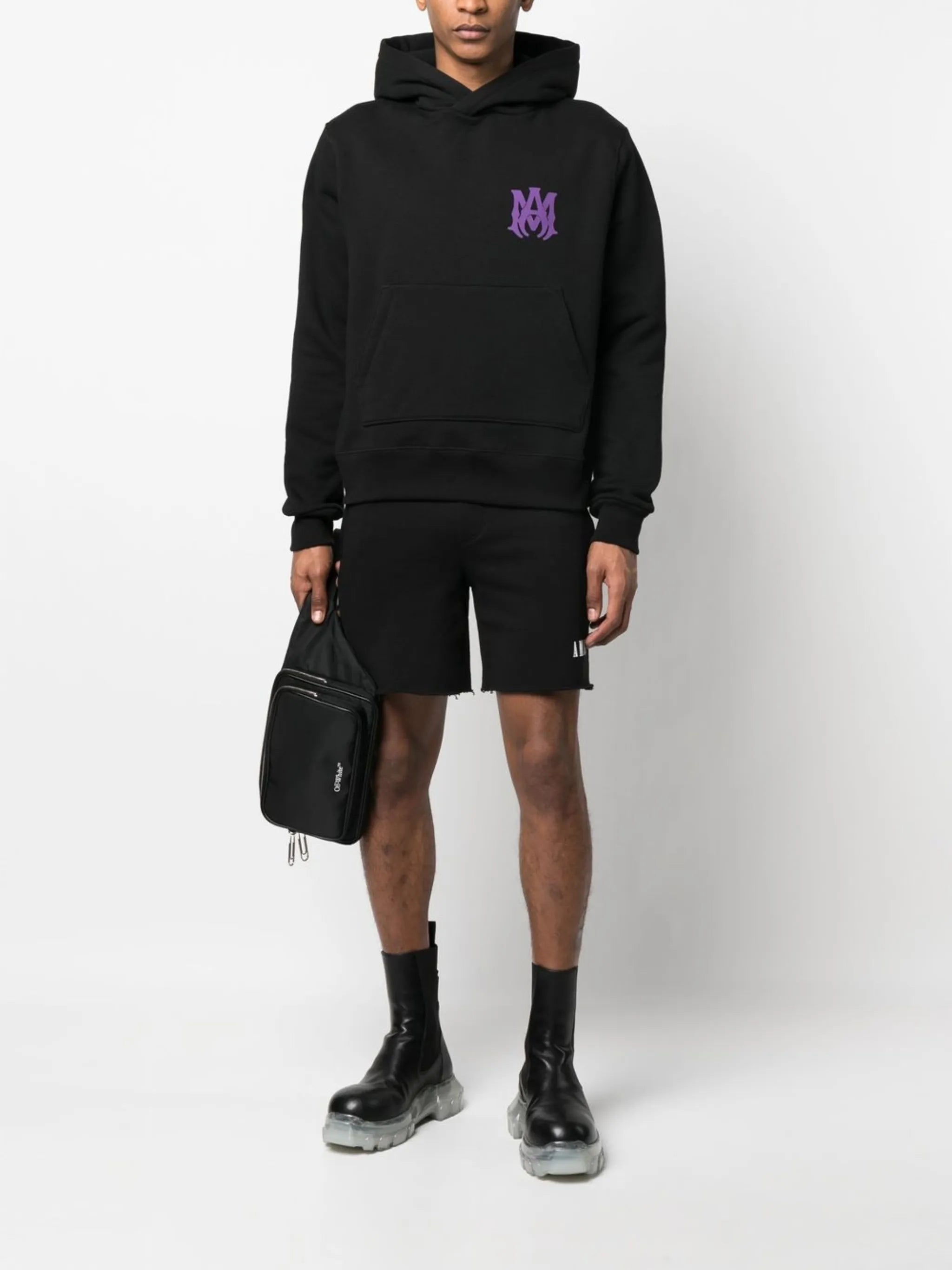 logo-print cotton hoodie