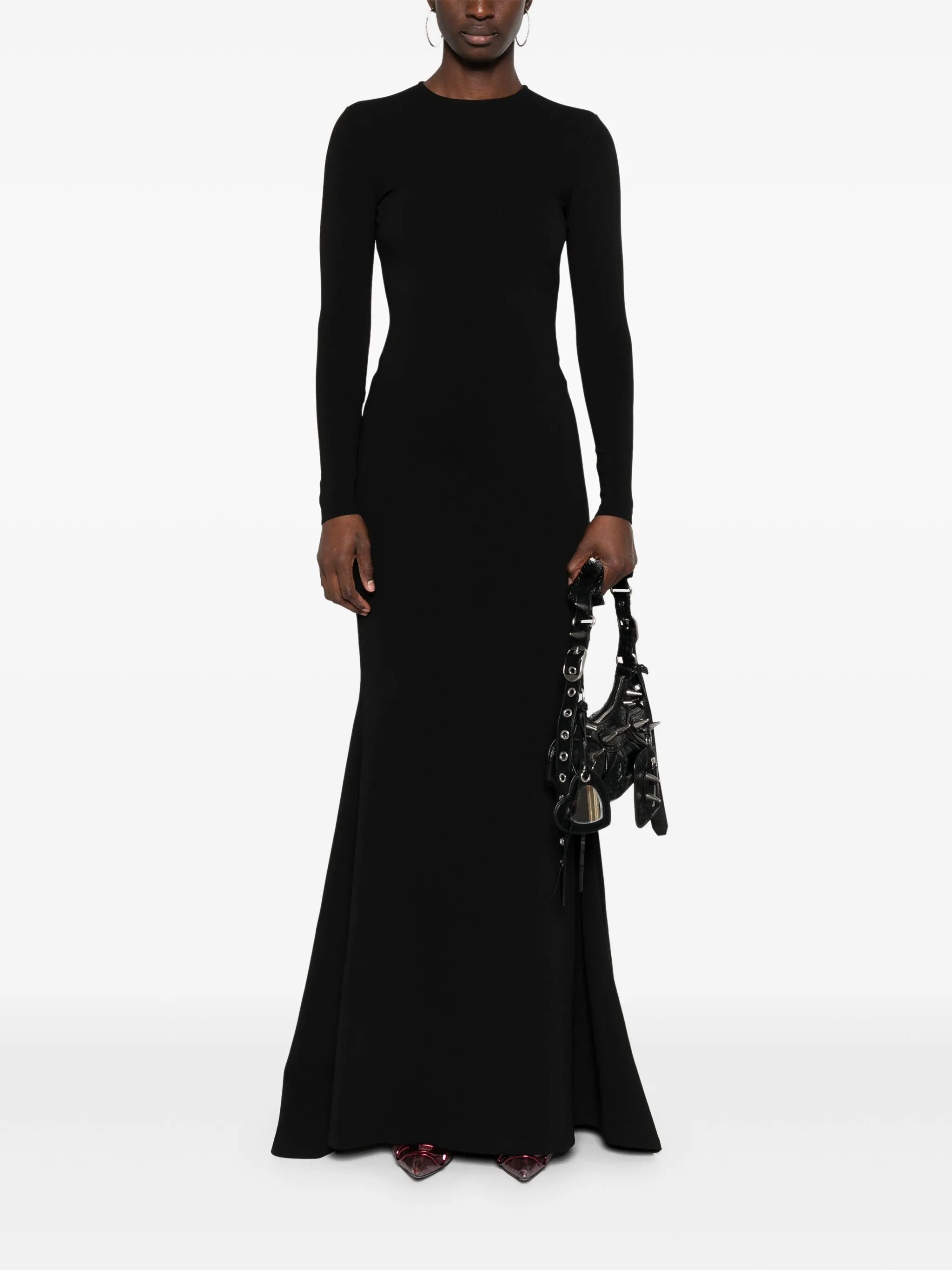 long-sleeved jersey gown
