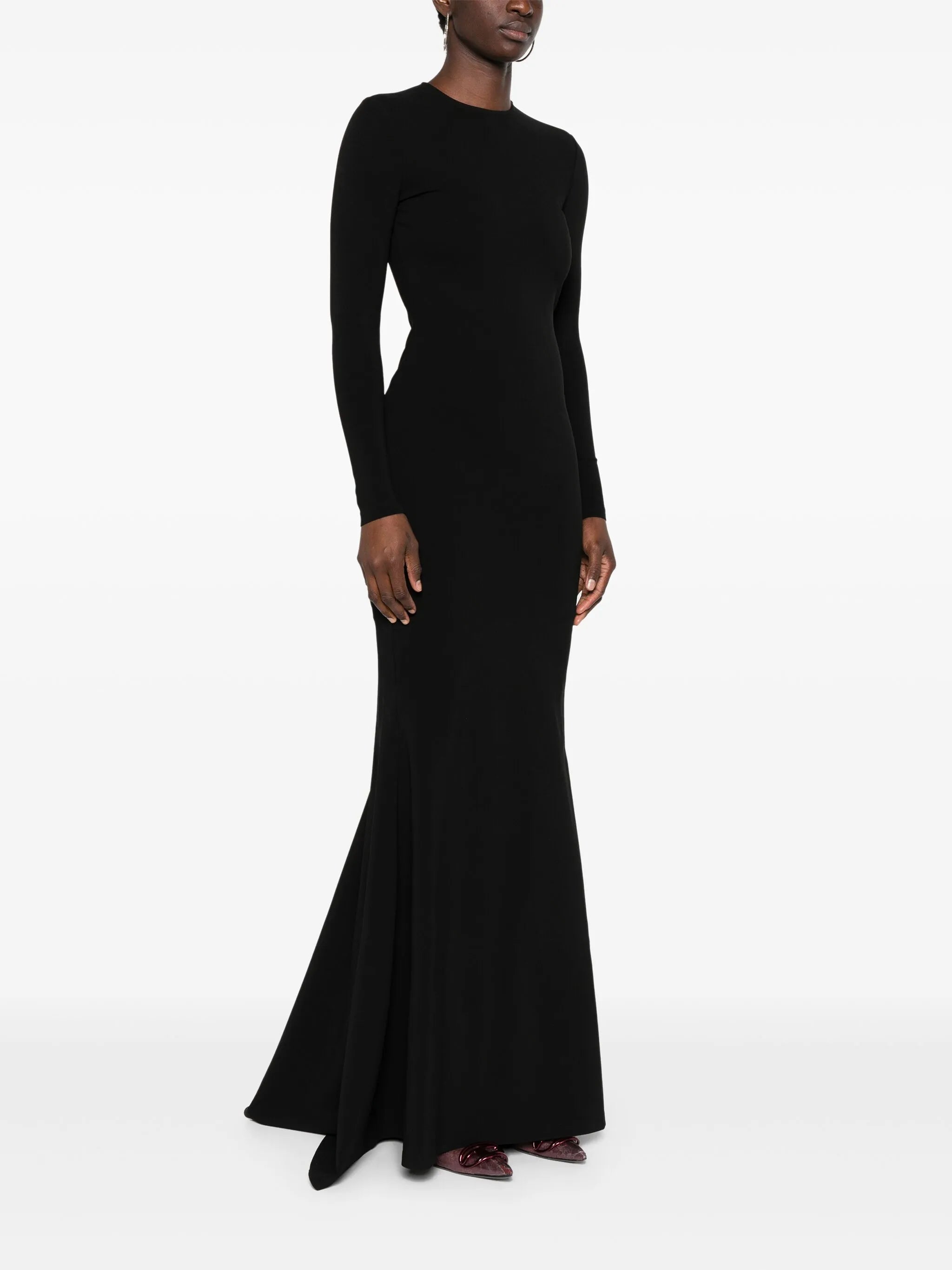 long-sleeved jersey gown