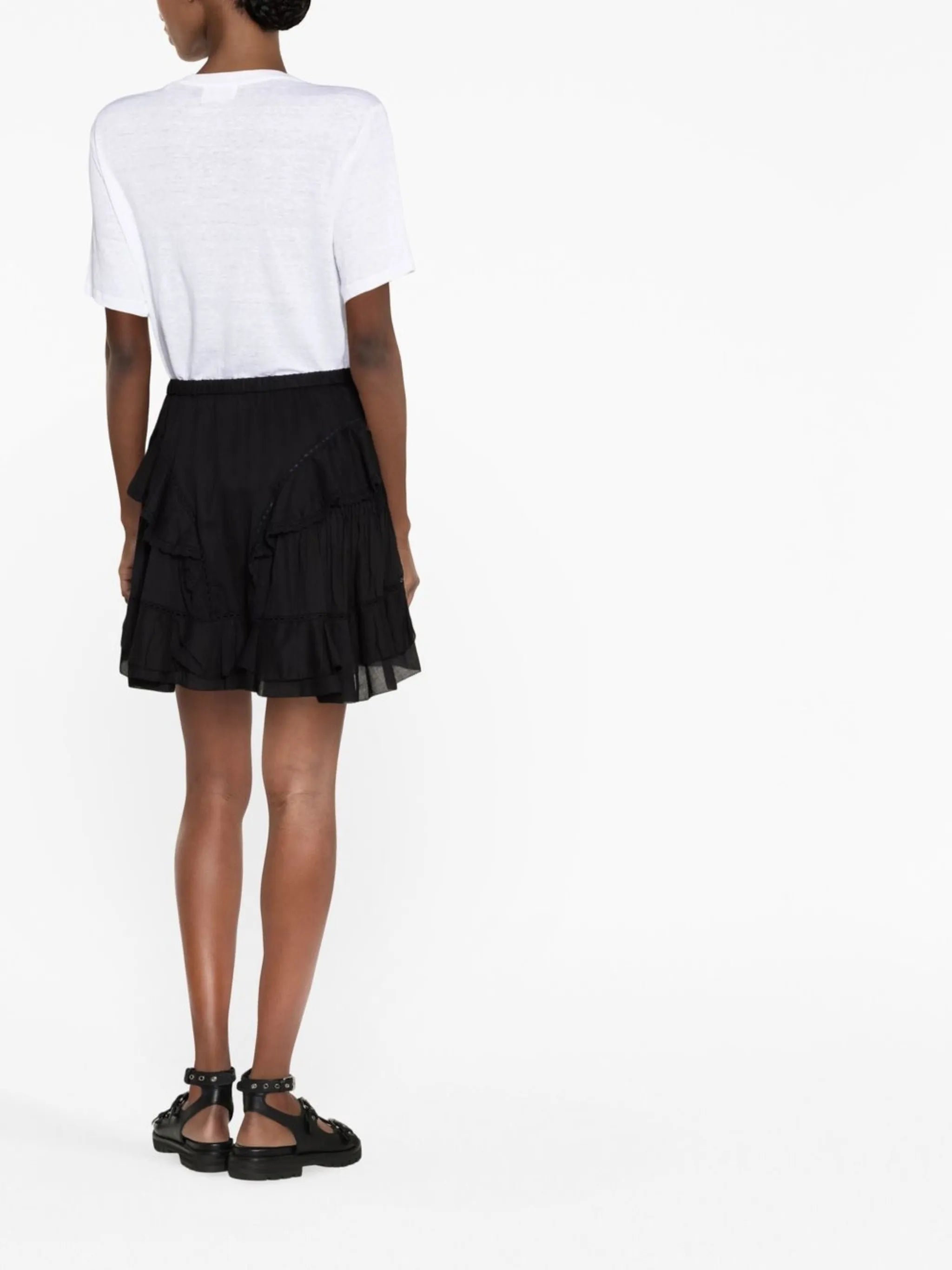 Moano organic-cotton ruffled miniskirt