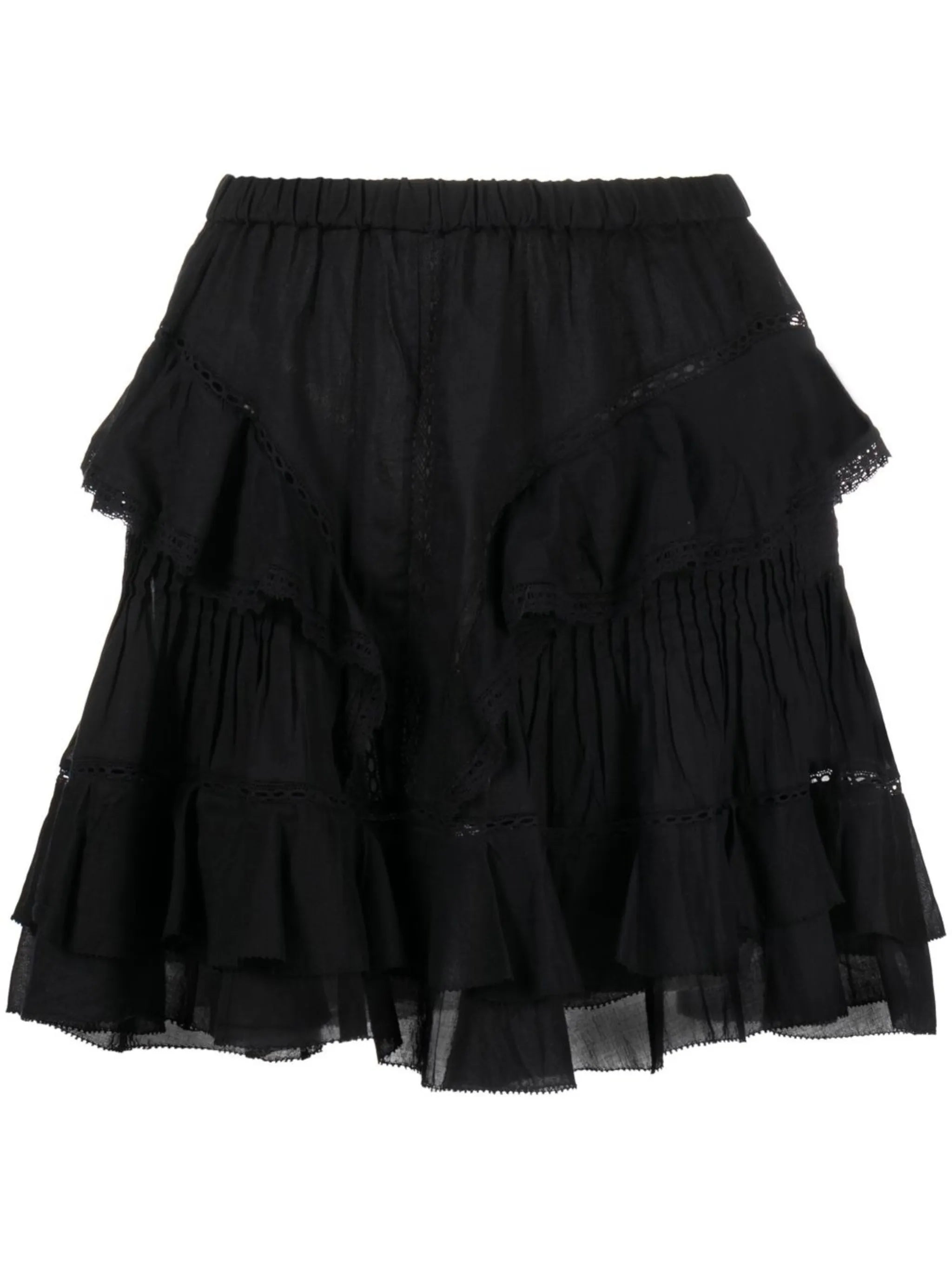 Moano organic-cotton ruffled miniskirt