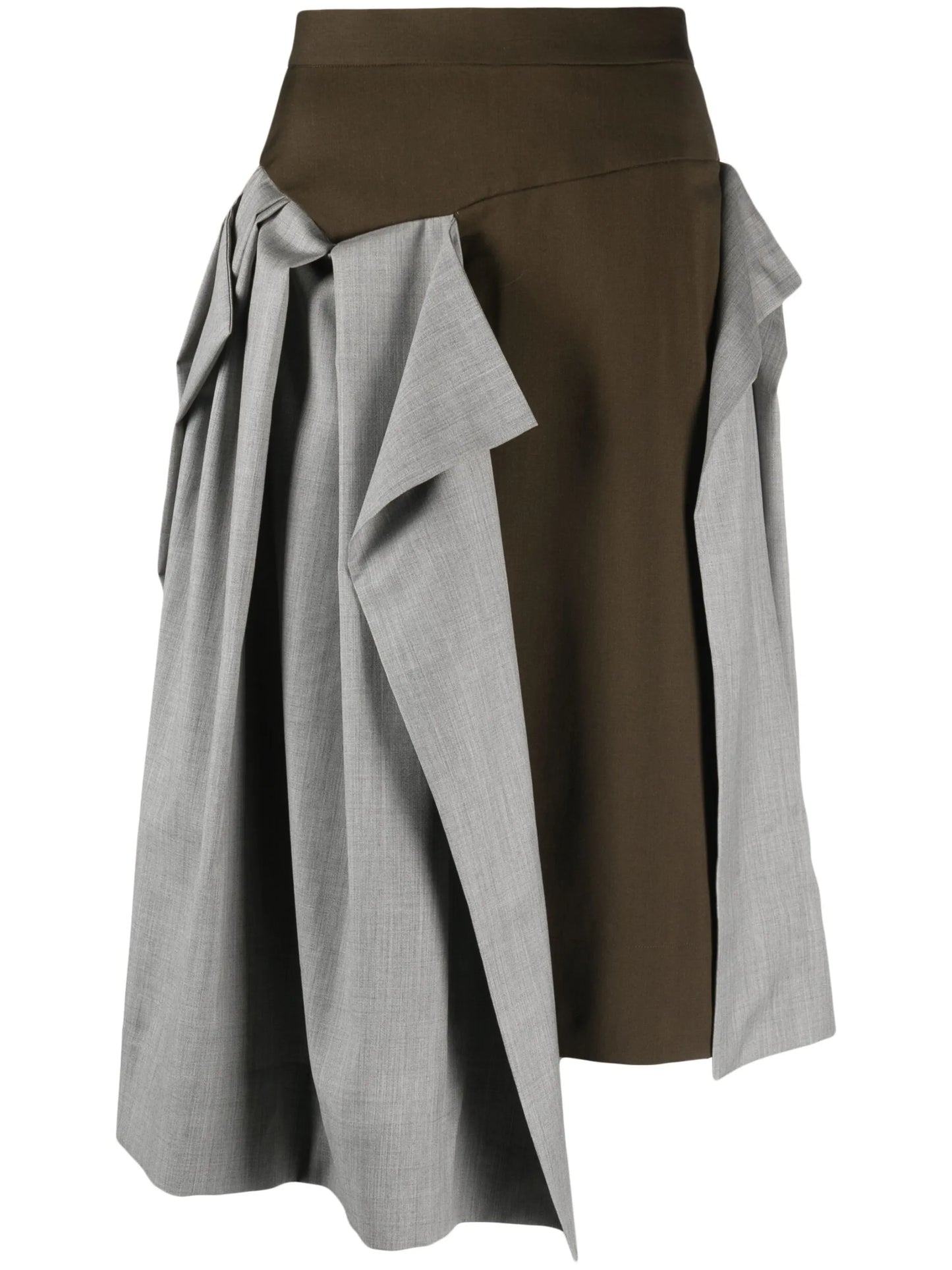 panelled midi skirt