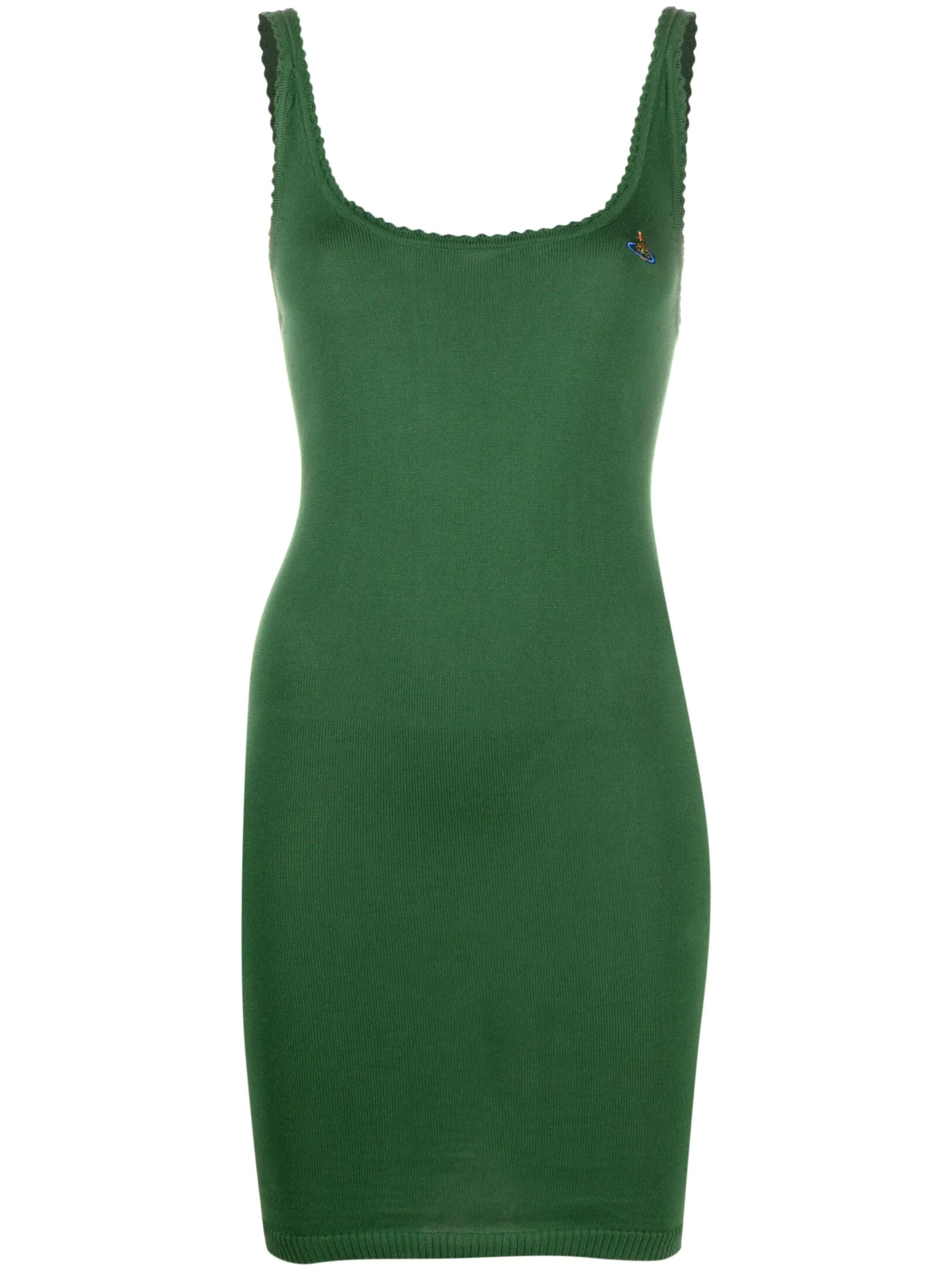 Orb embroidered knitted dress