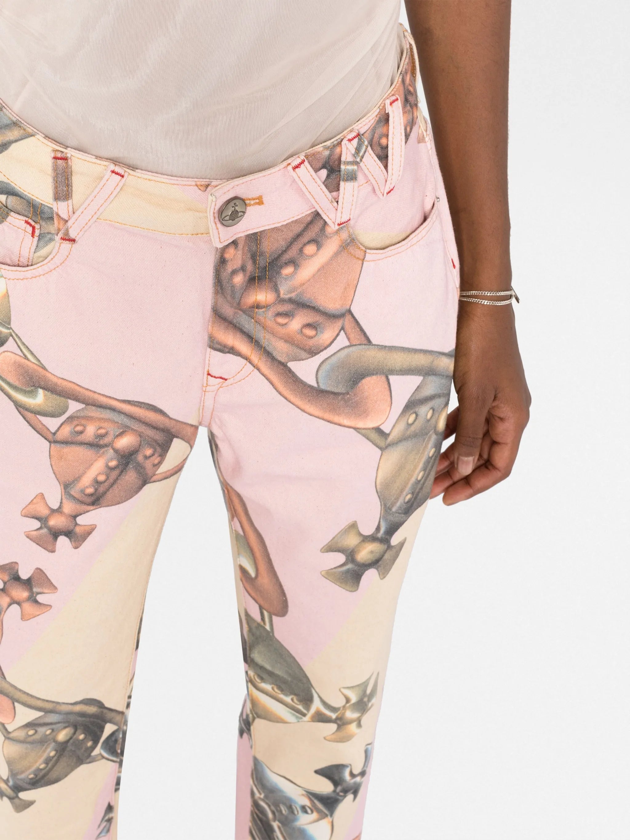Harris logo-print cotton jeans