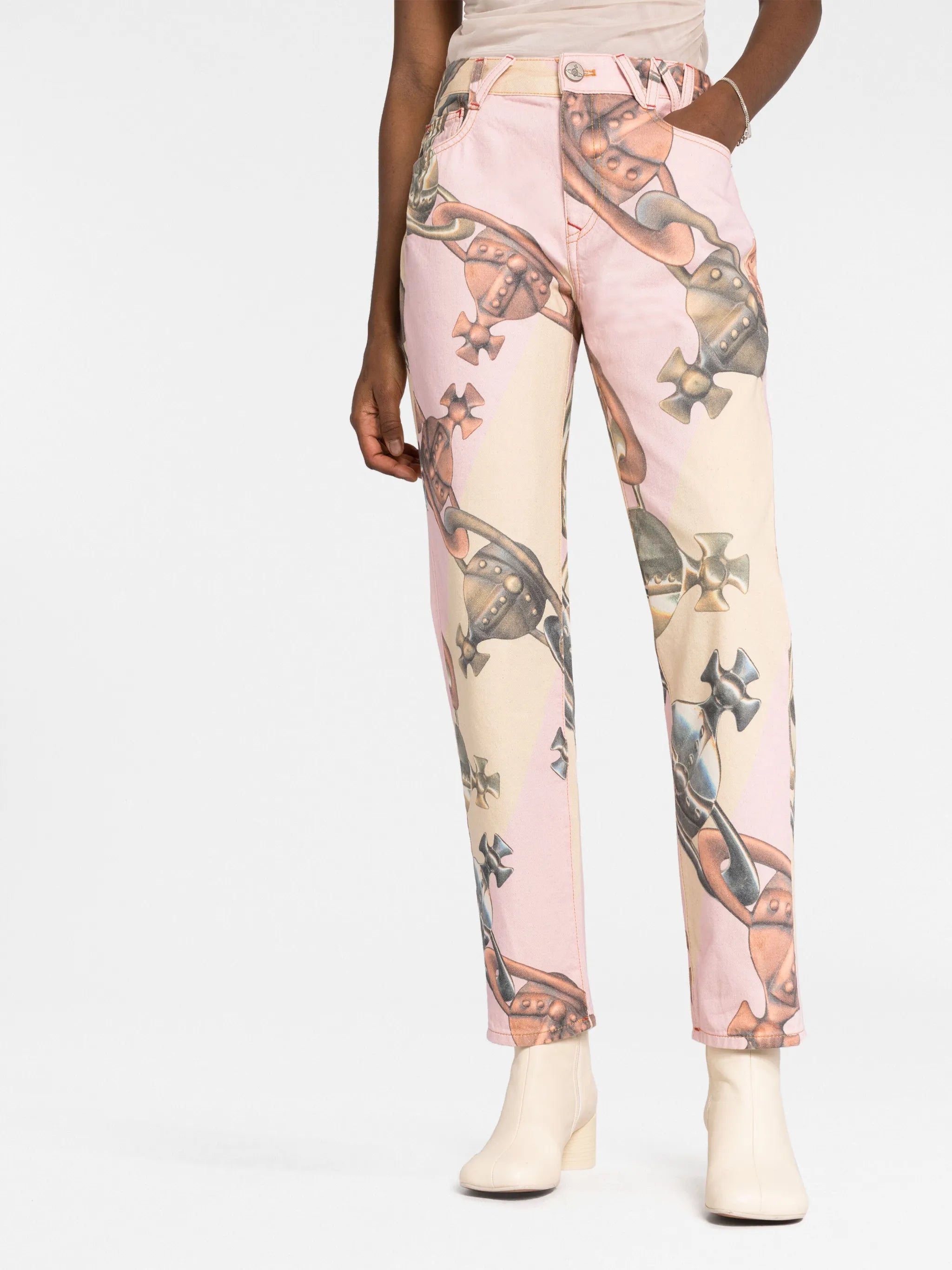 Harris logo-print cotton jeans