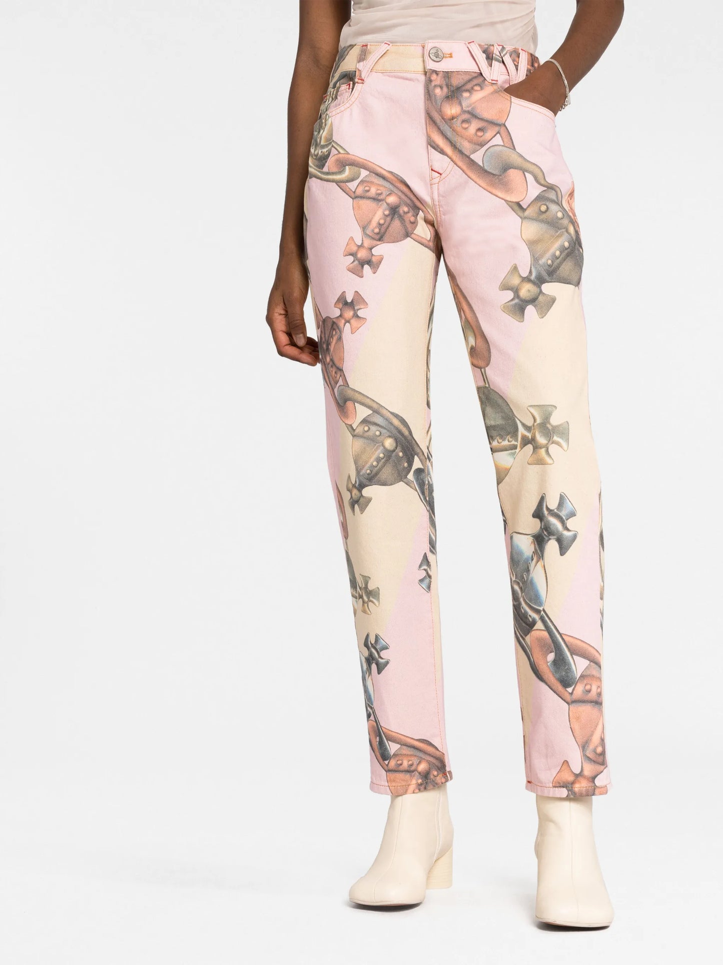 Harris logo-print cotton jeans