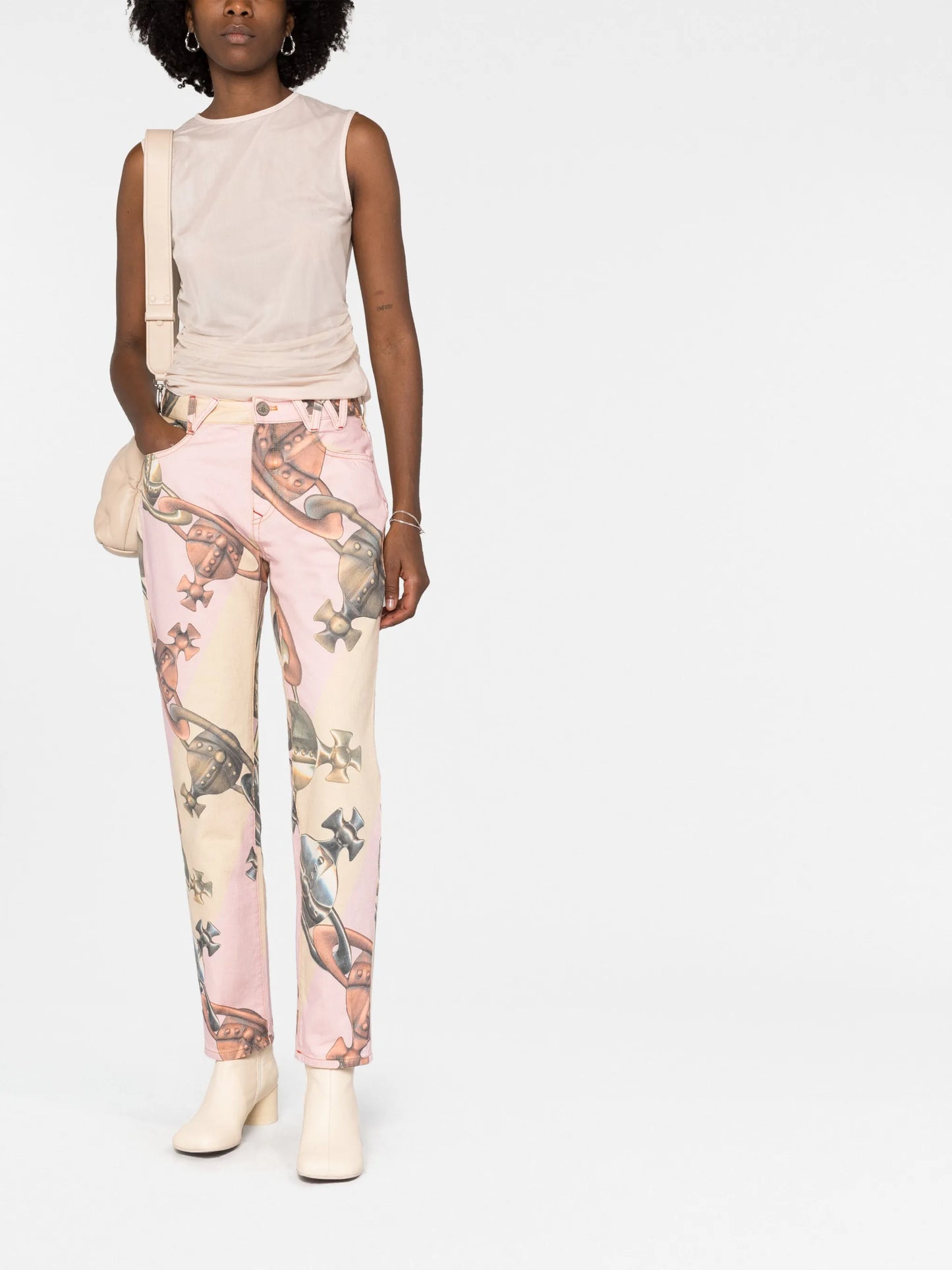 Harris logo-print cotton jeans