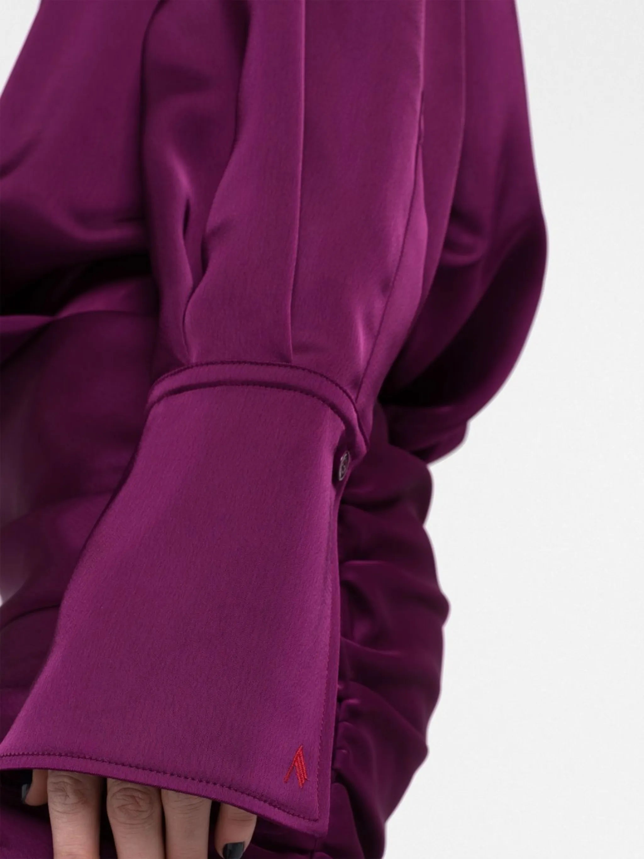 Hatty satin mini shirtdress