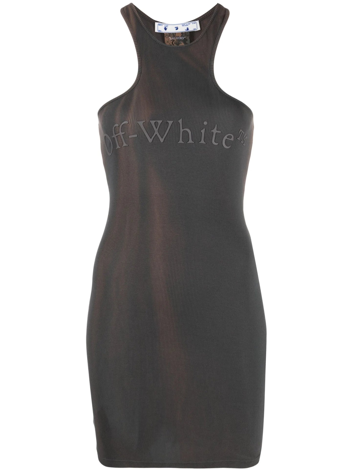logo-detail tie-dye sleeveless minidress