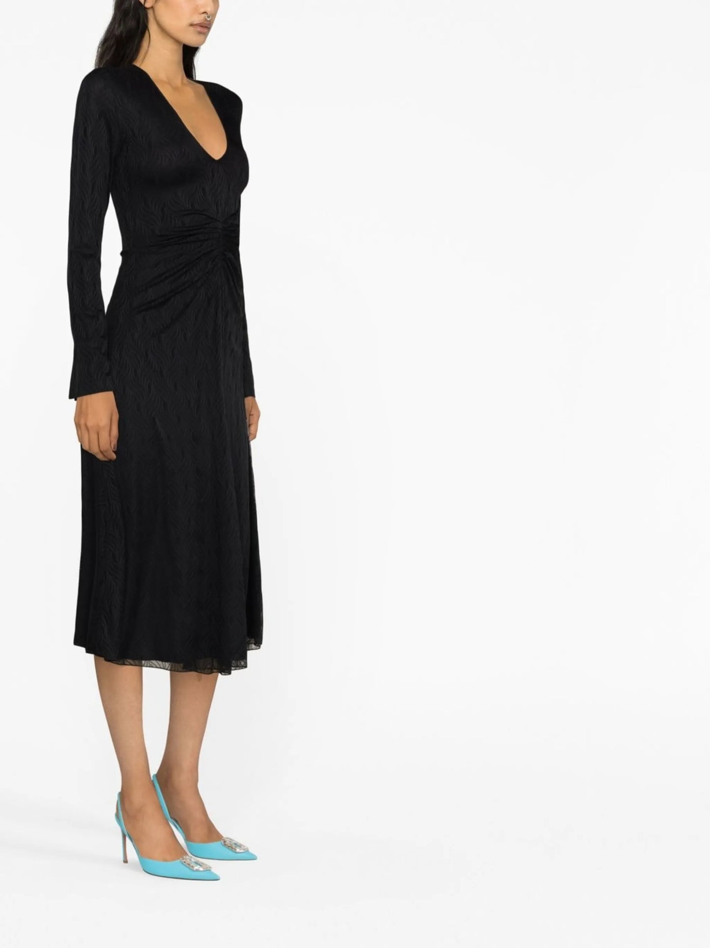 Sierra ruched-detail midi dress