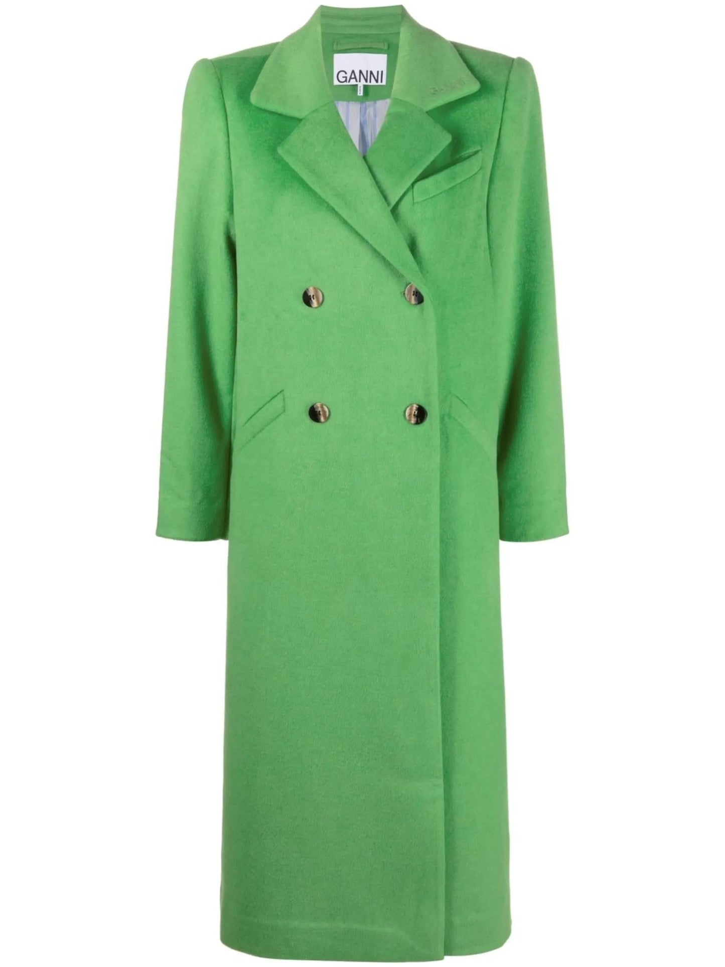 double-breasted button-fastening coat