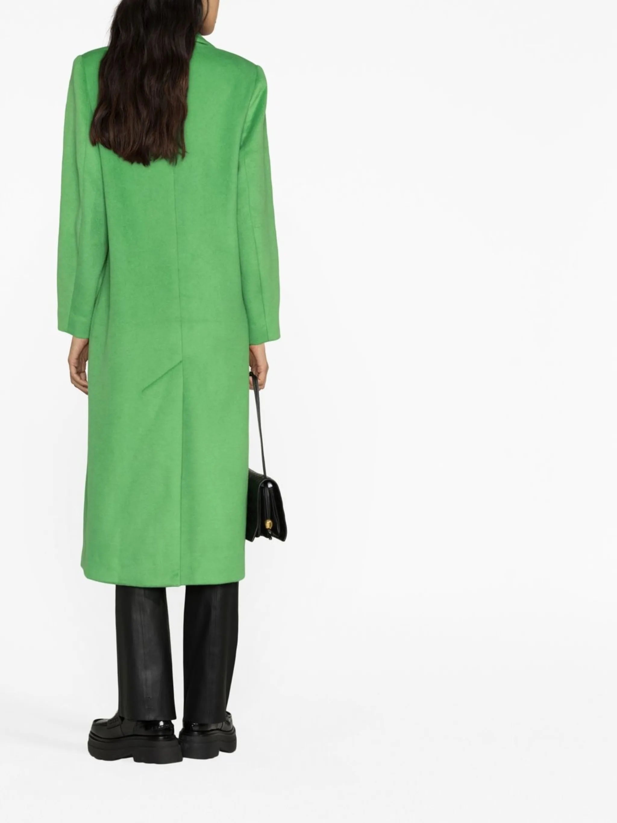 double-breasted button-fastening coat