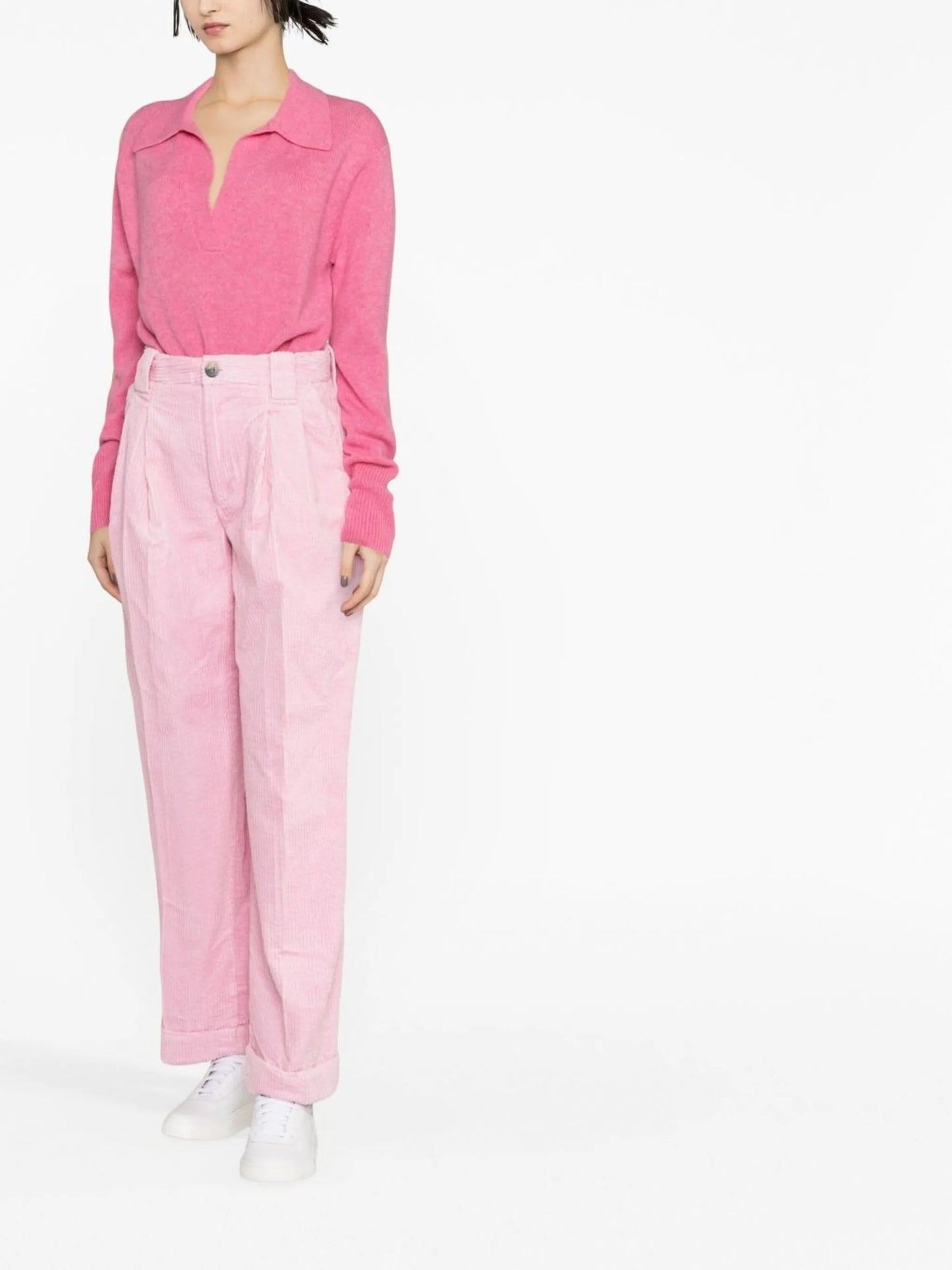 wide-leg corduroy trousers