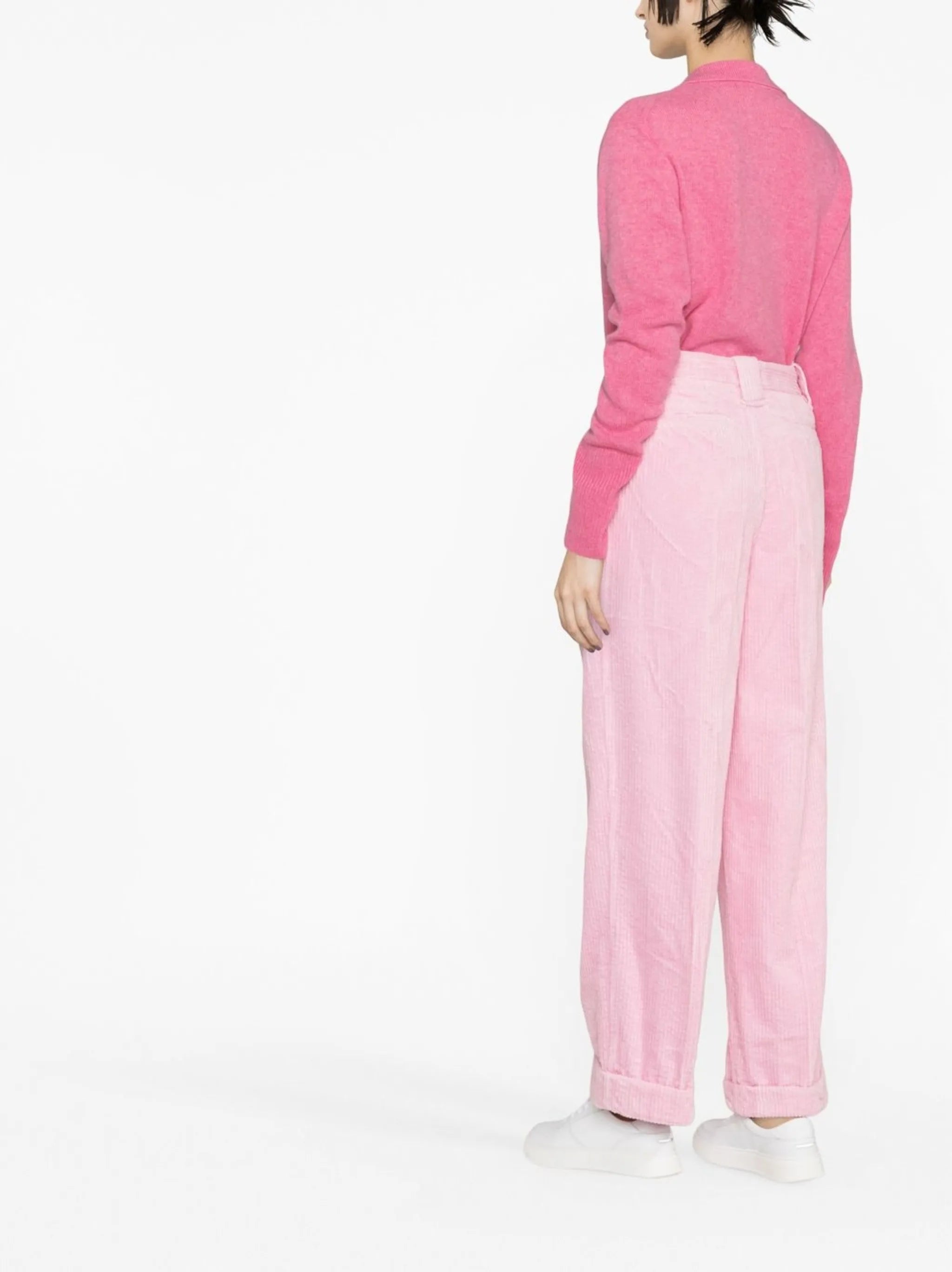 wide-leg corduroy trousers