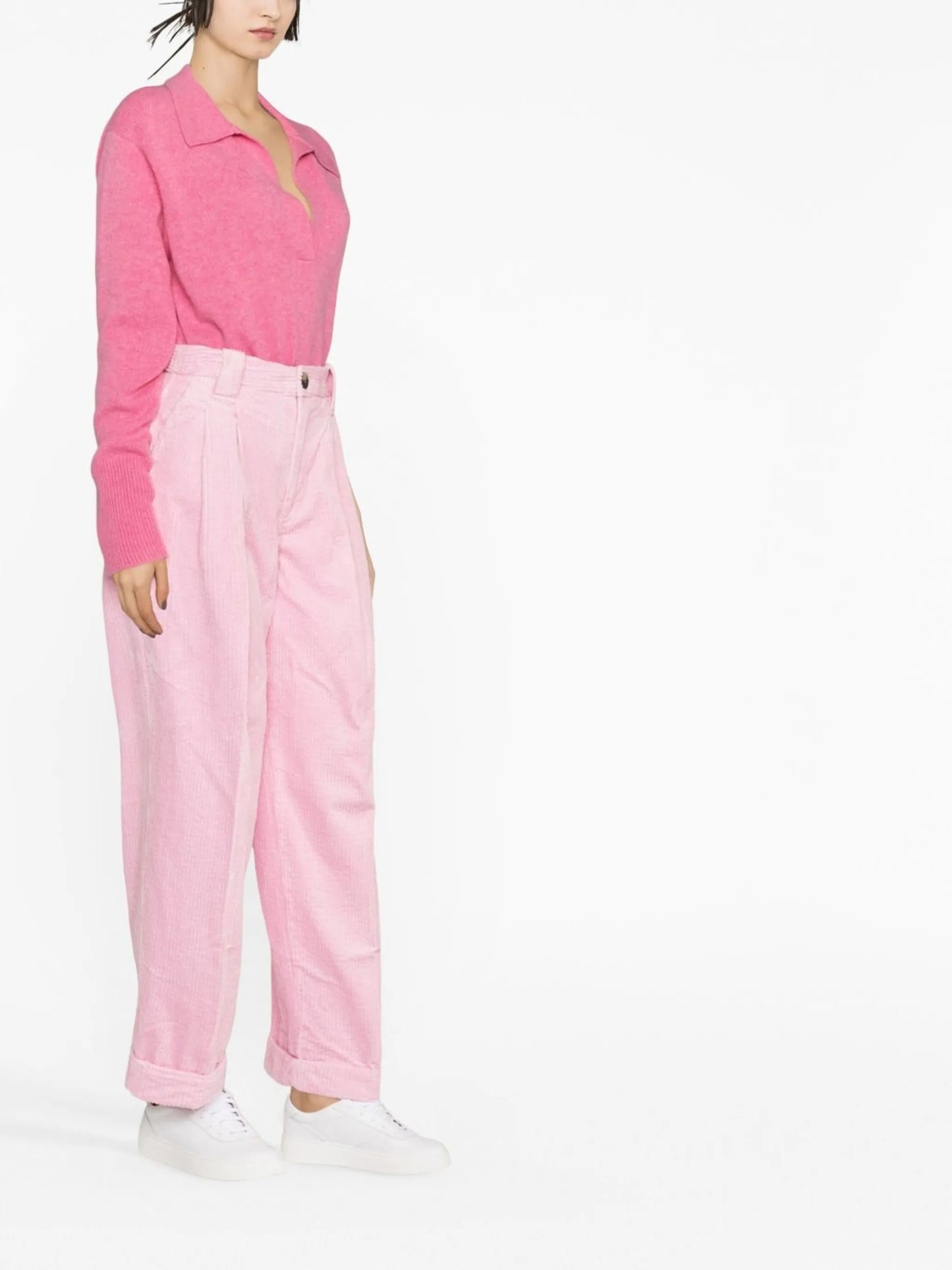 wide-leg corduroy trousers