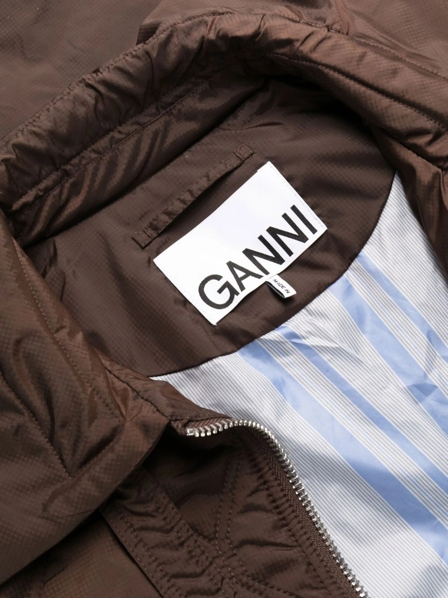recycled polyester quilted coat