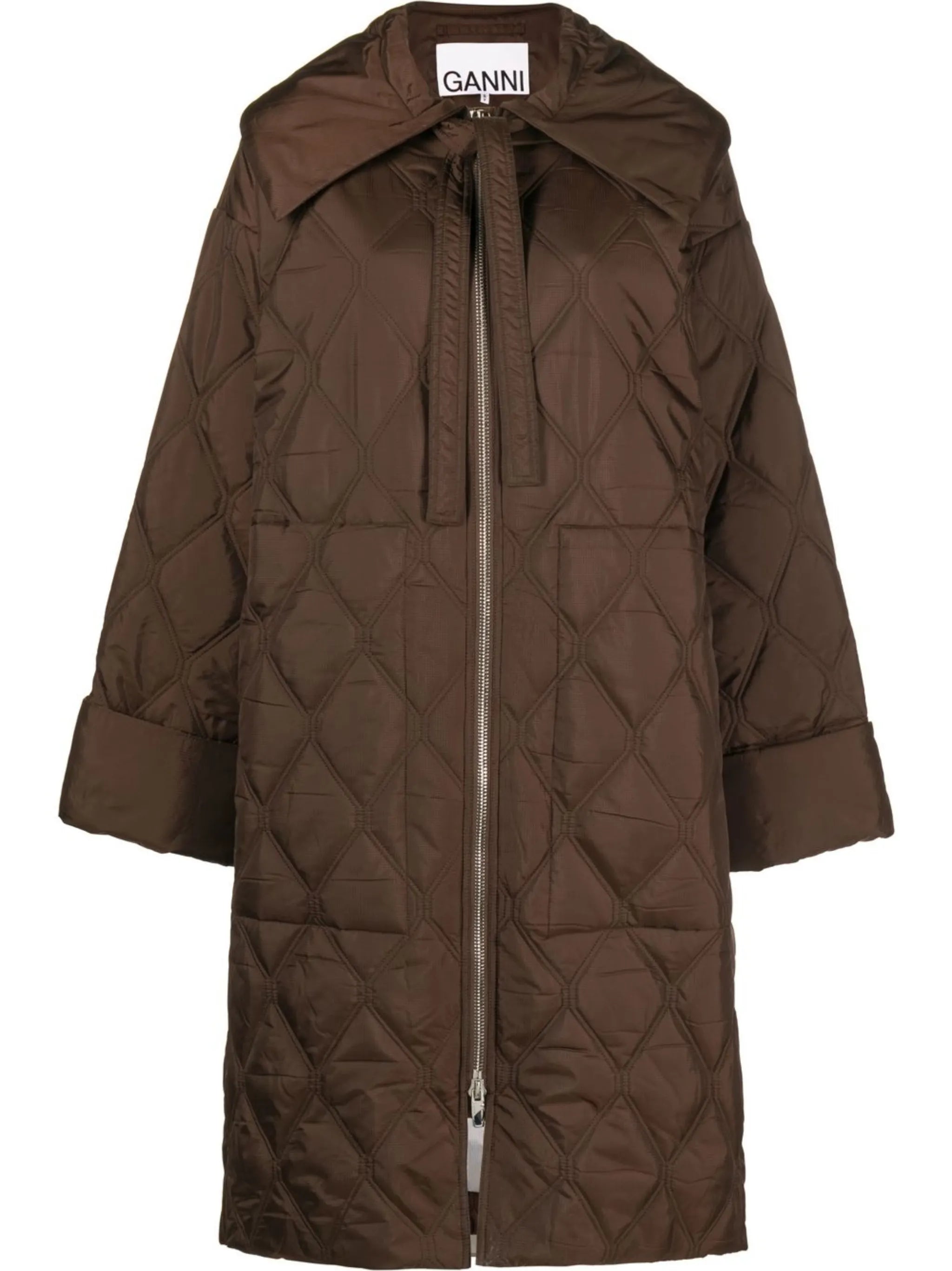 recycled polyester quilted coat