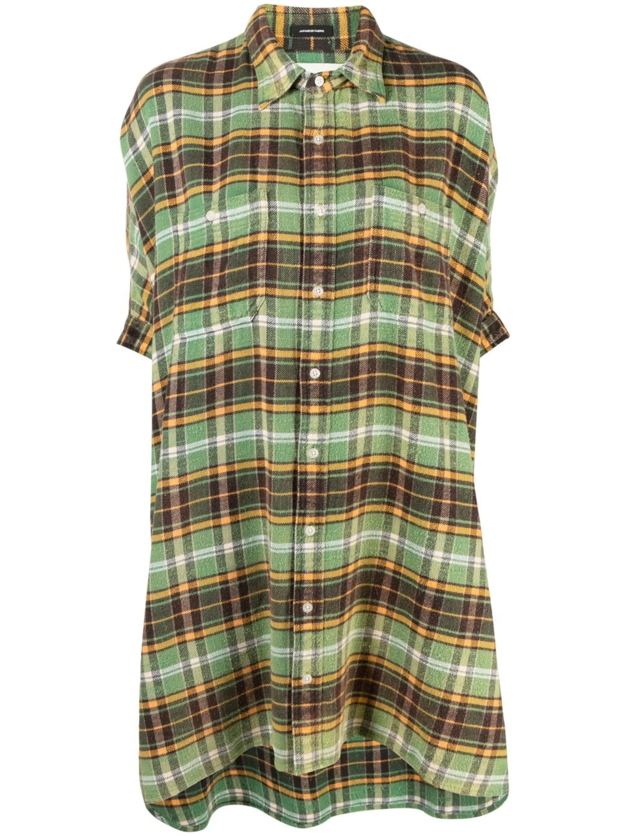 oversized plaid shirtdress