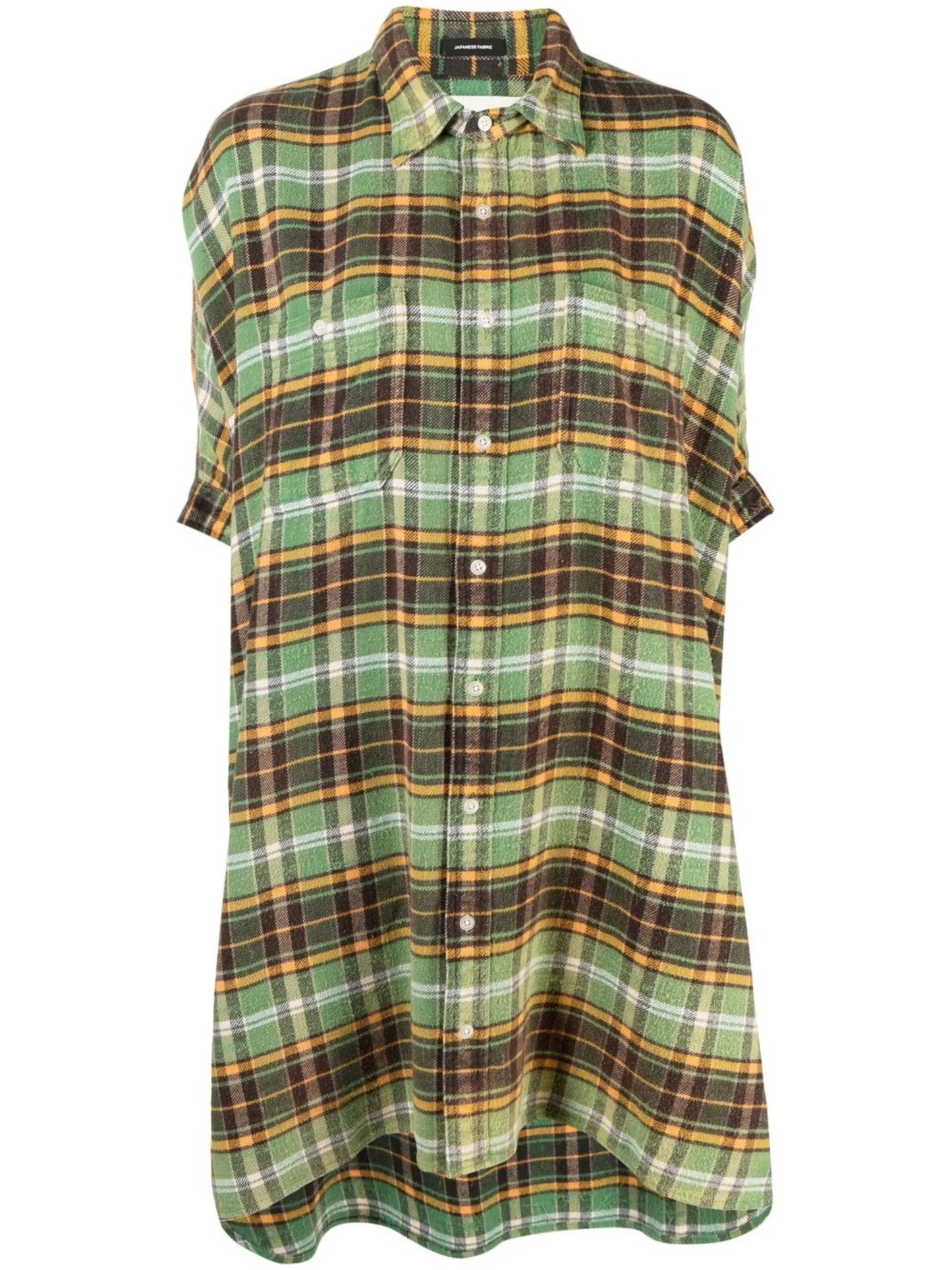 oversized plaid shirtdress