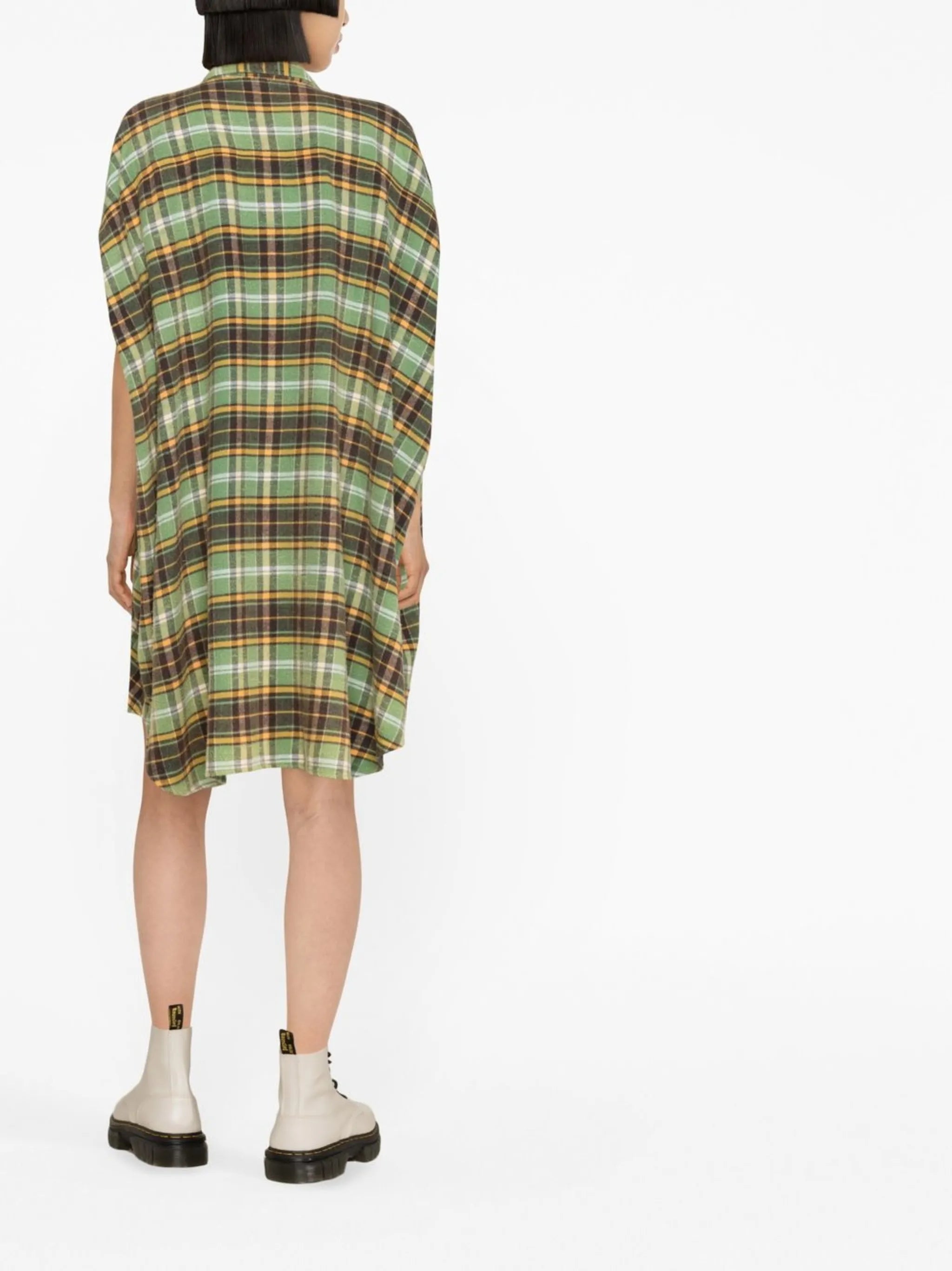 oversized plaid shirtdress