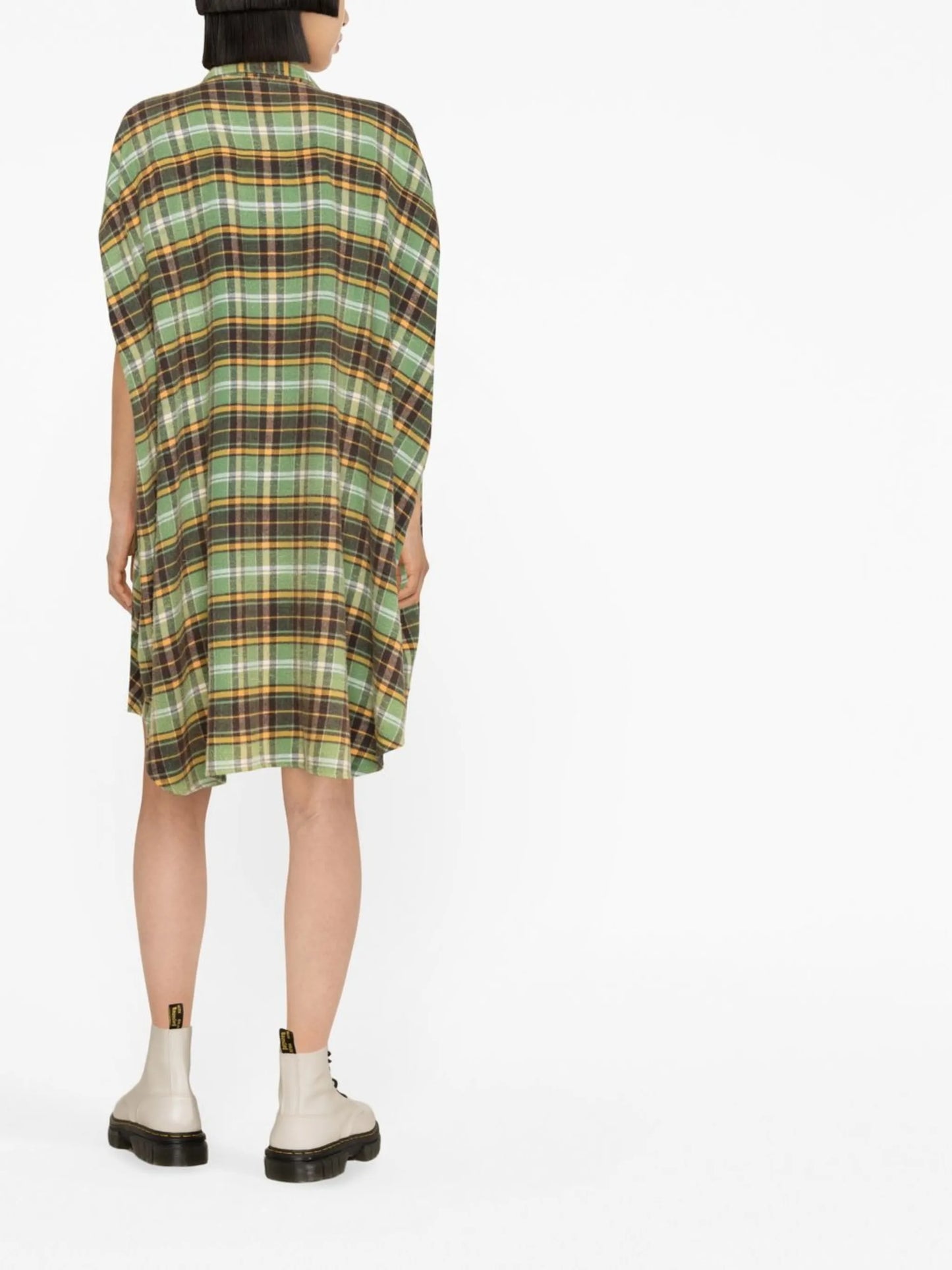 oversized plaid shirtdress