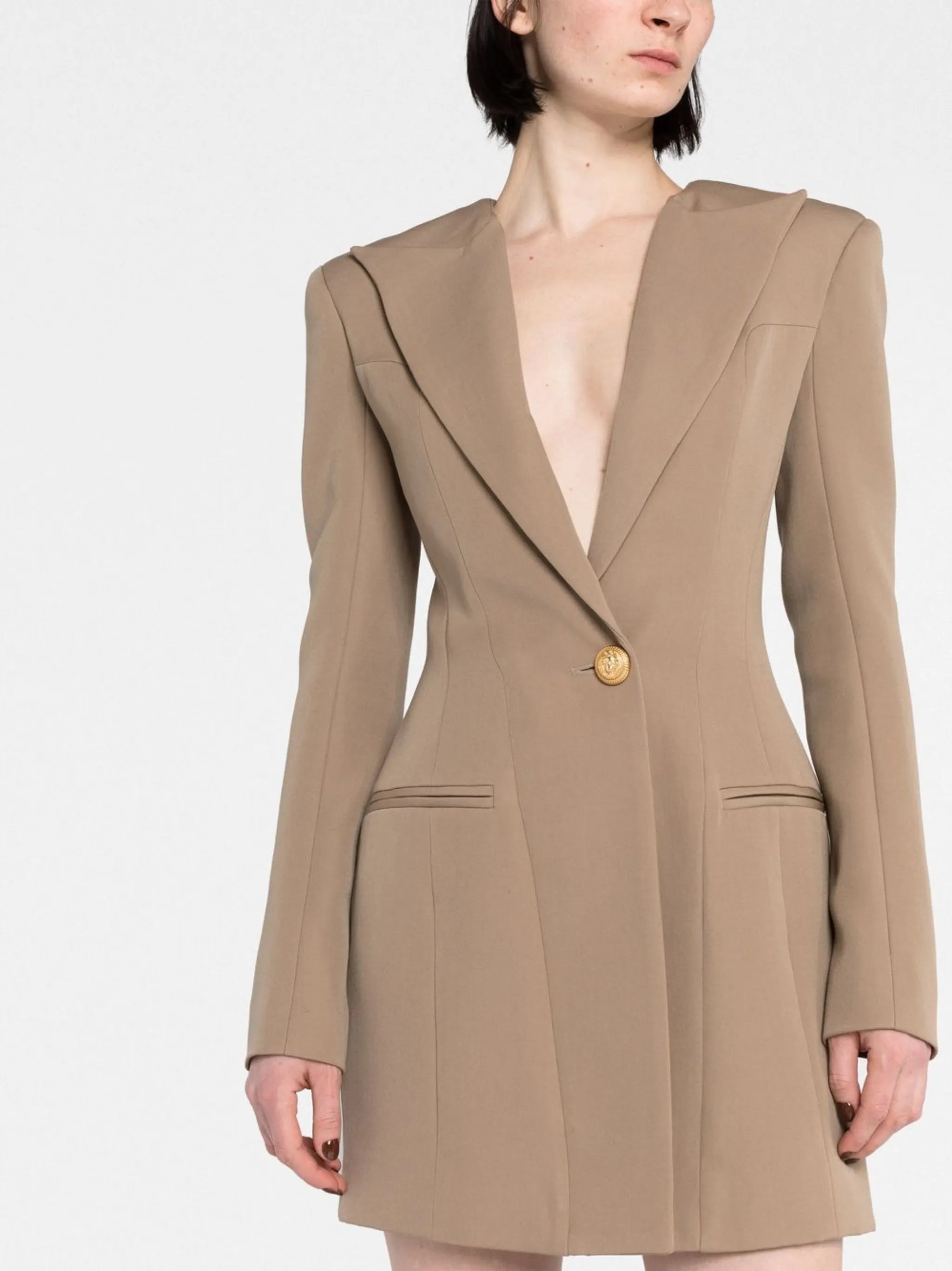 single-breasted blazer dress