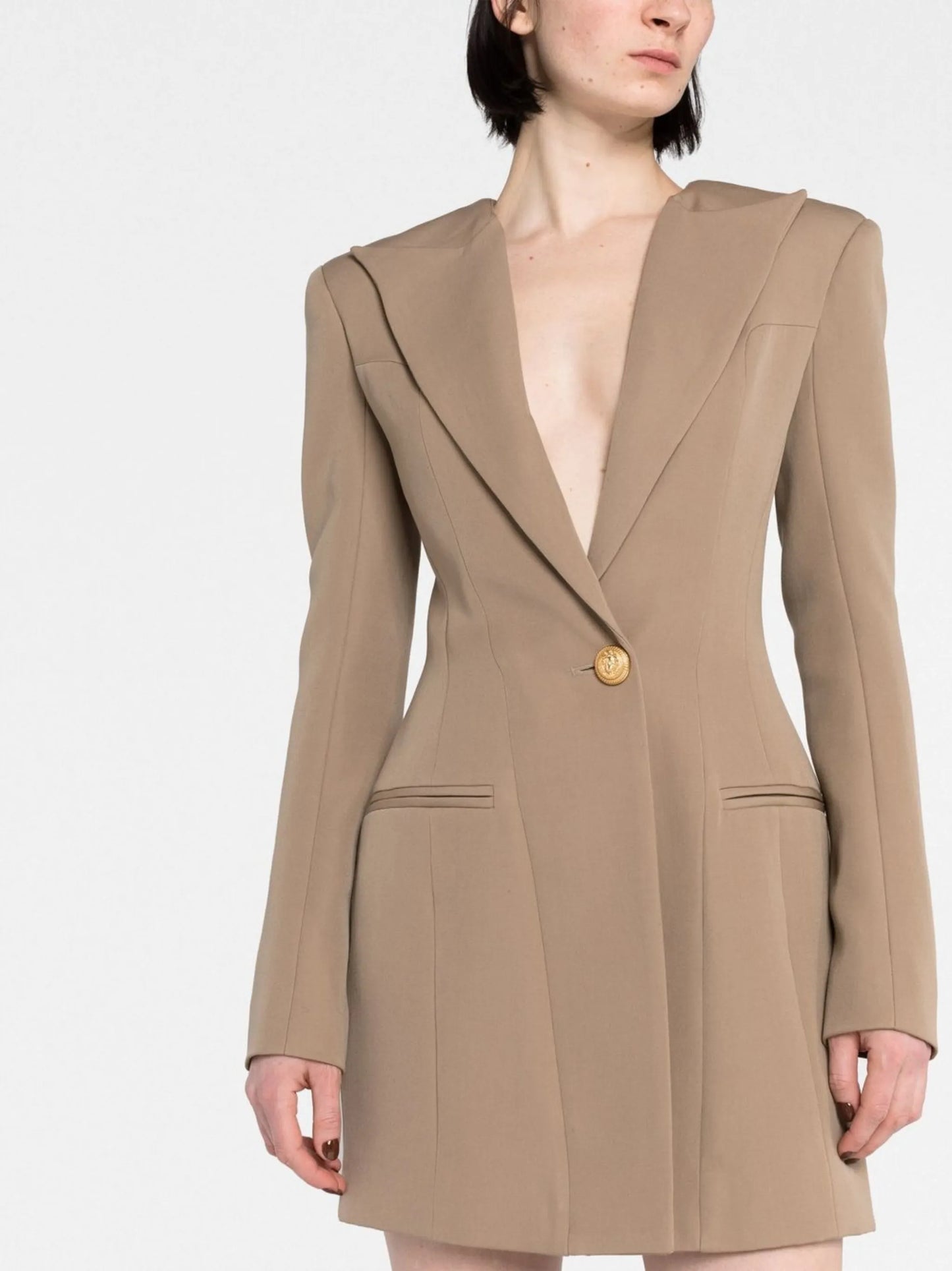 single-breasted blazer dress