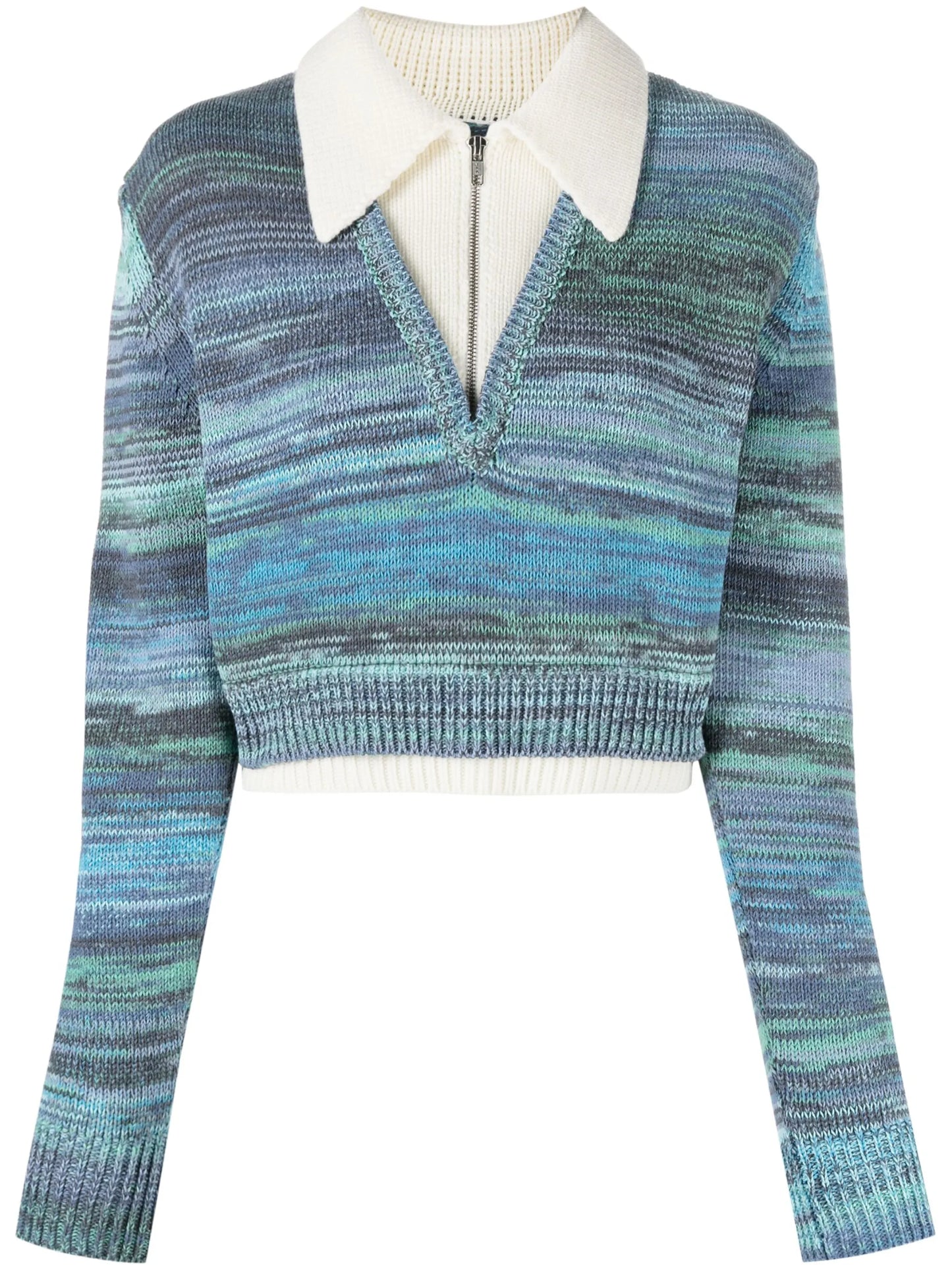 long-sleeve knitted top