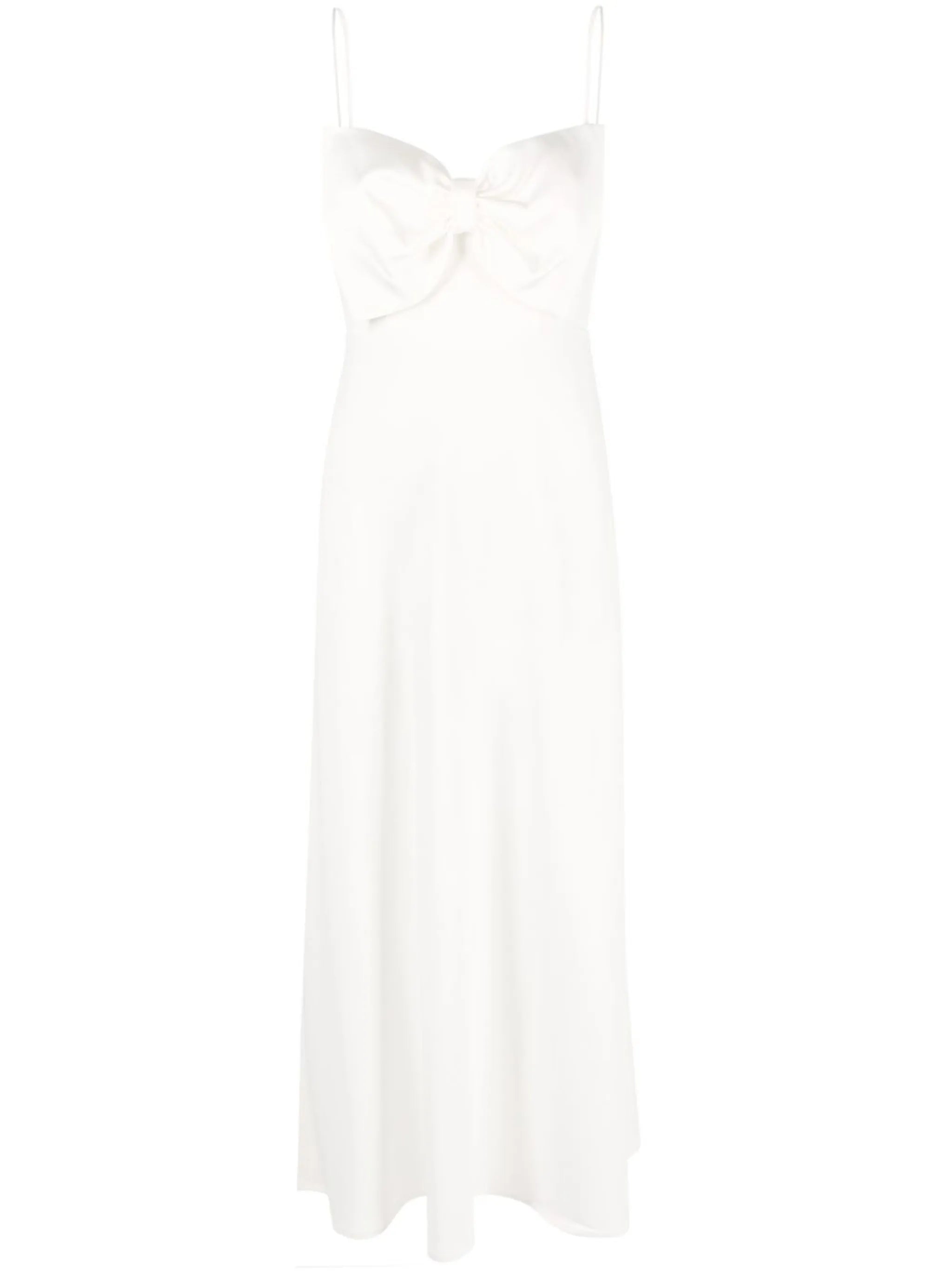 Leanna bow-embellished midi dress
