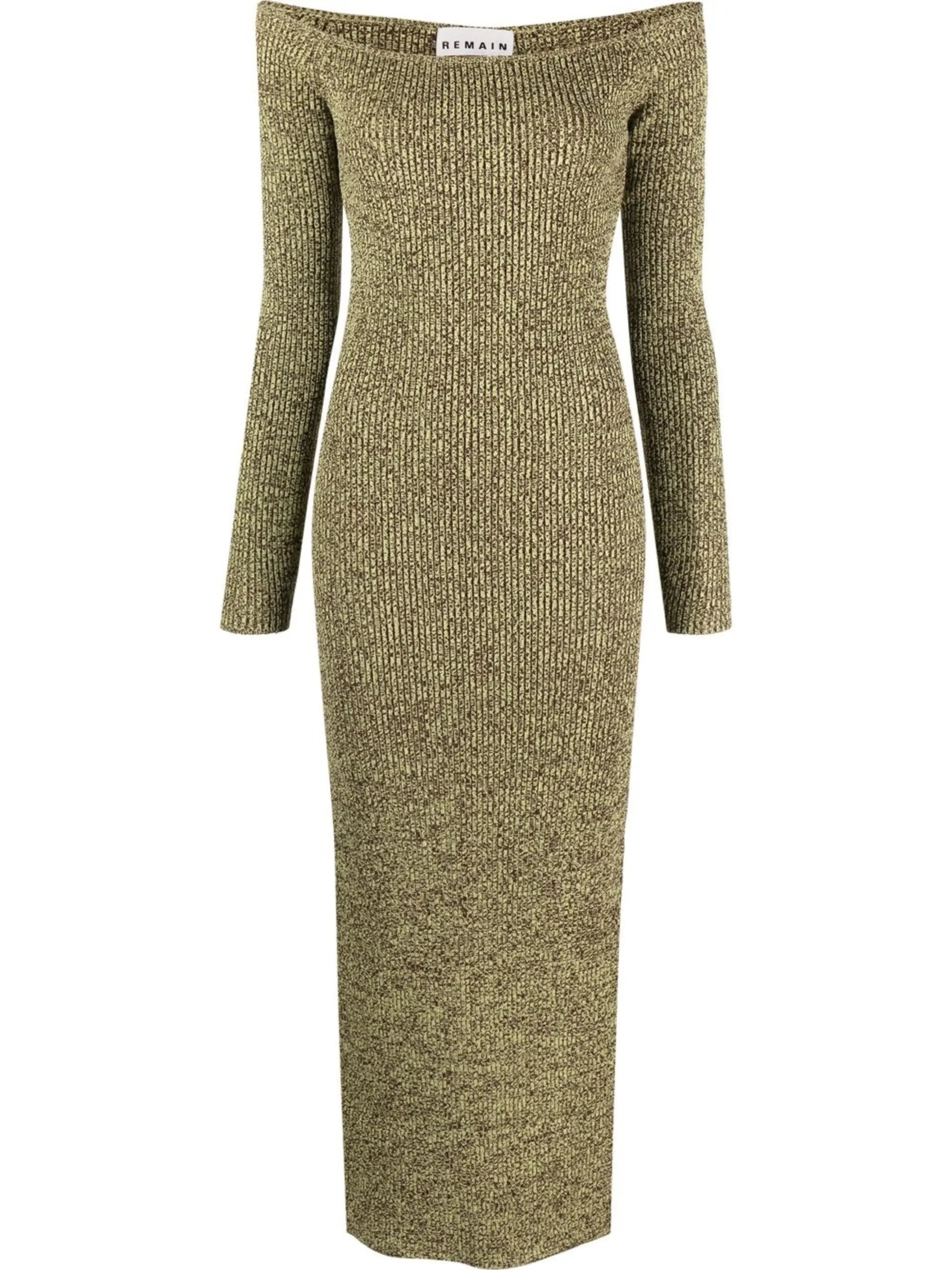 off-shoulder long-sleeve dress