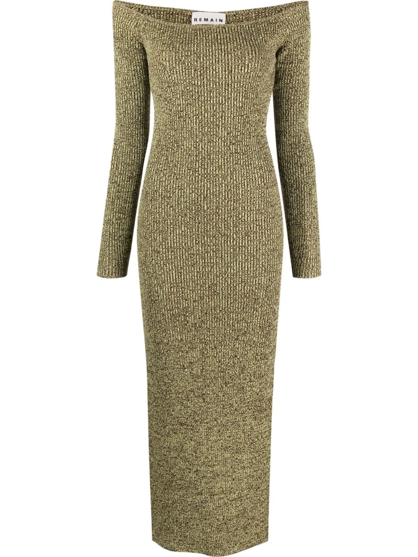 off-shoulder long-sleeve dress