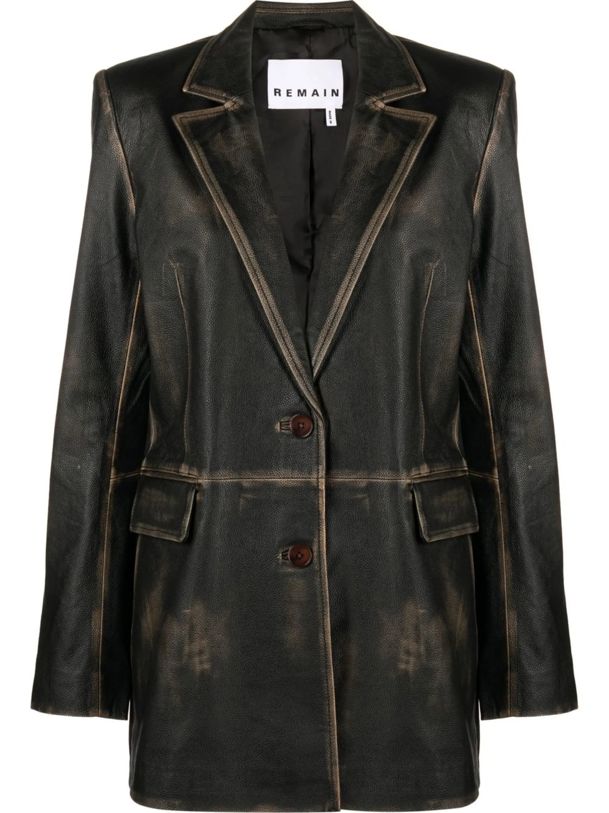 Kamia washed leather blazer