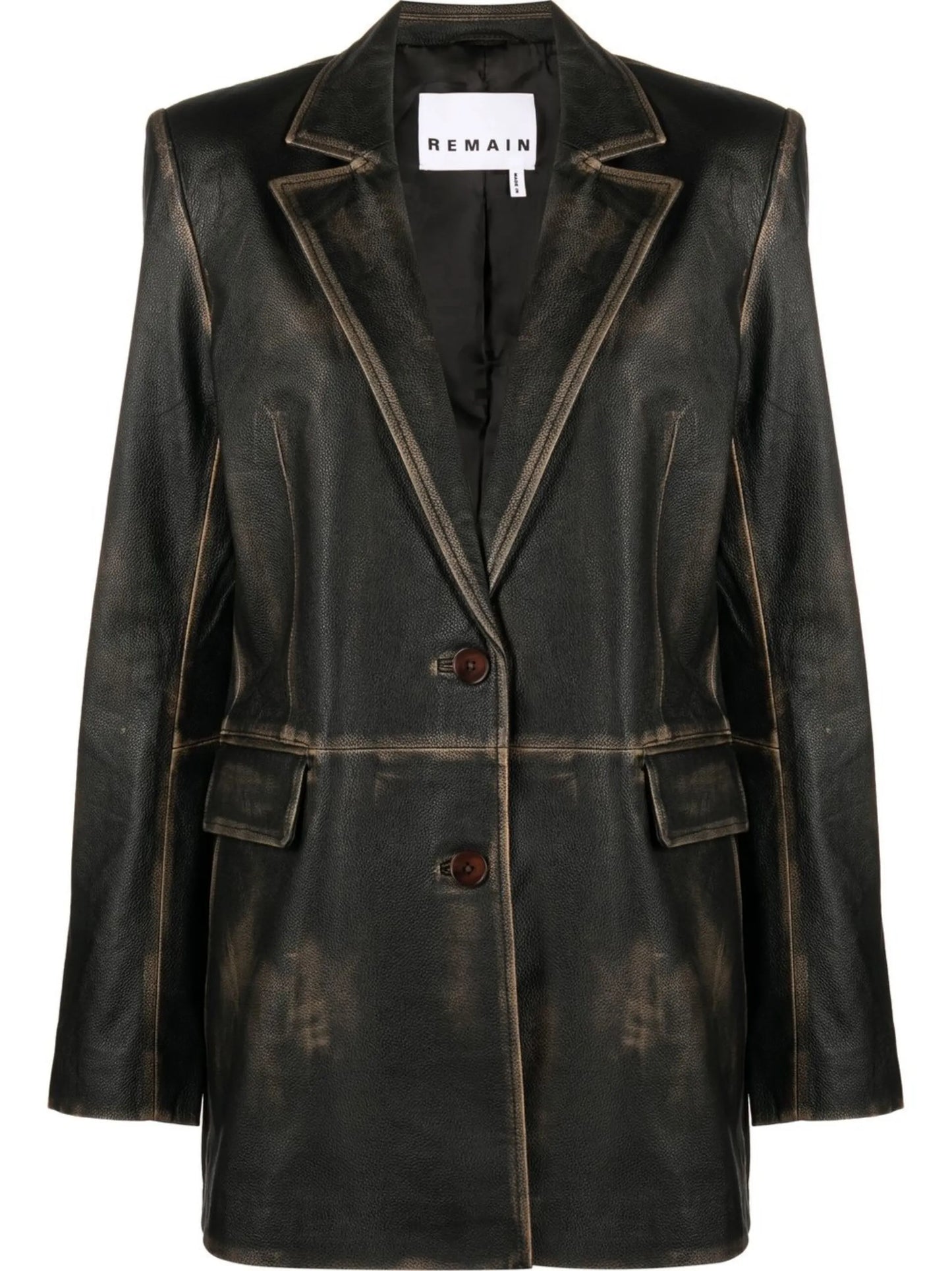 Kamia washed leather blazer