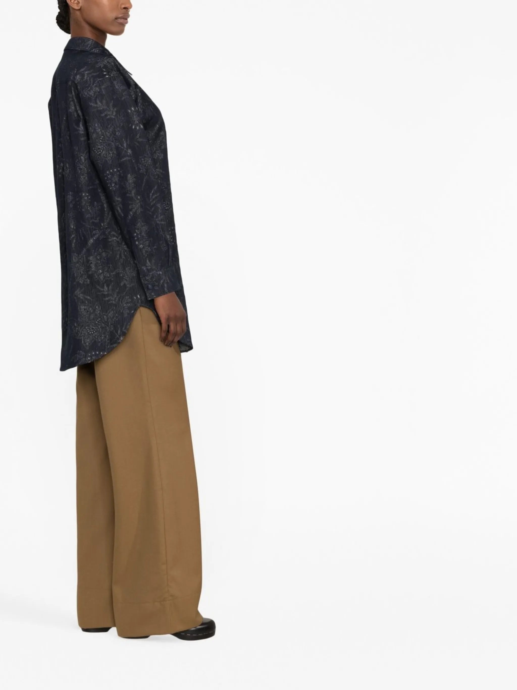 paisley-print long-sleeved shirt